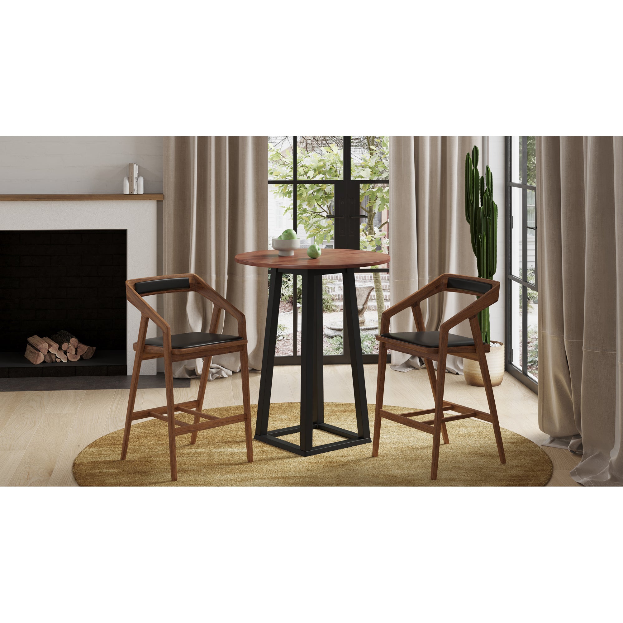 Tri - Mesa Bar Table Brown - Central Designs