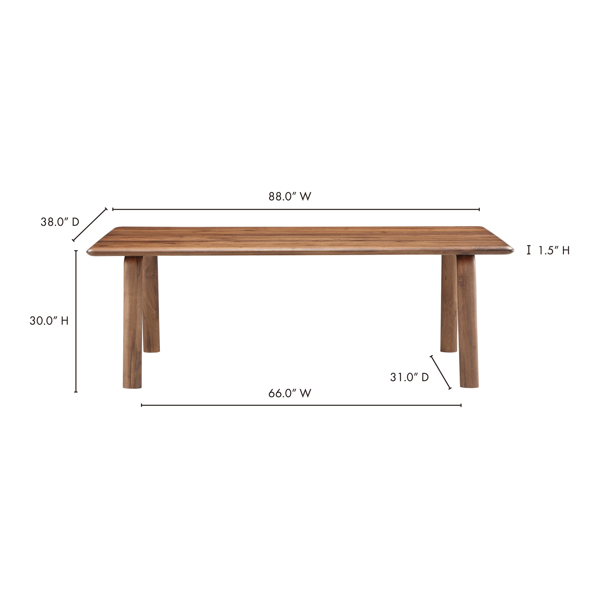 Malibu Dining Table Walnut - Central Designs