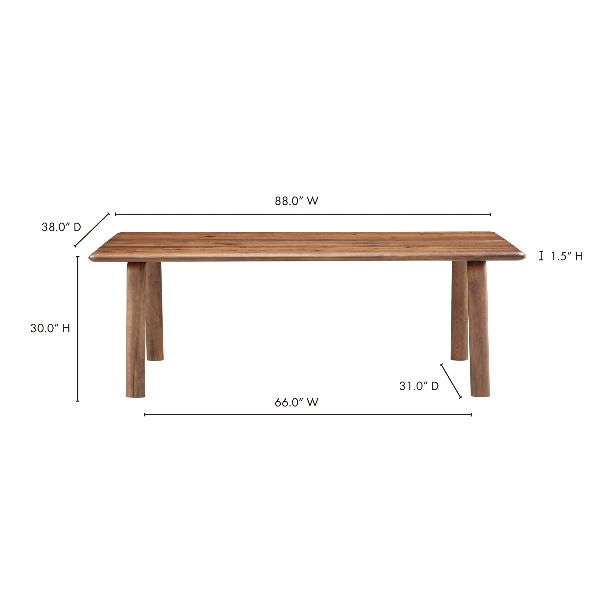 Malibu Dining Table Walnut - Central Designs