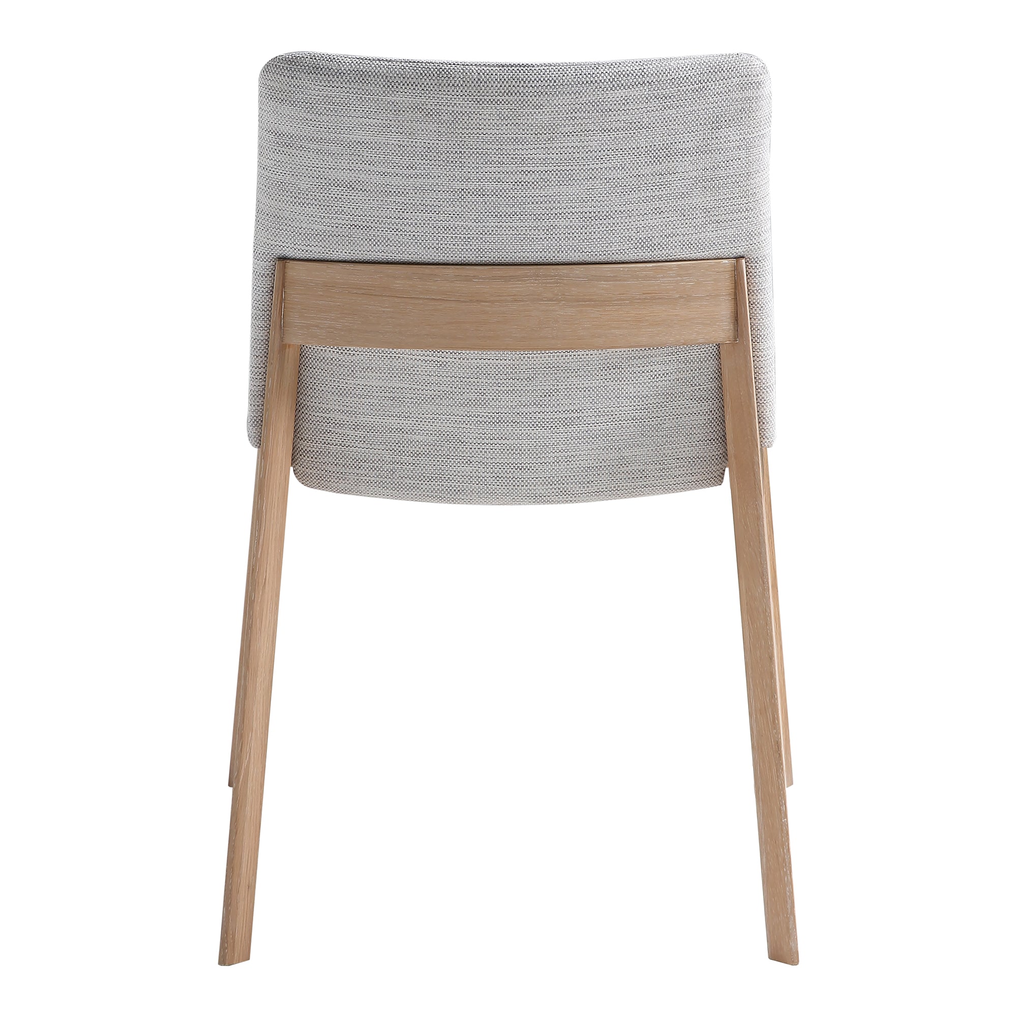Deco Oak Dining Chair Light Grey - Set Of Two