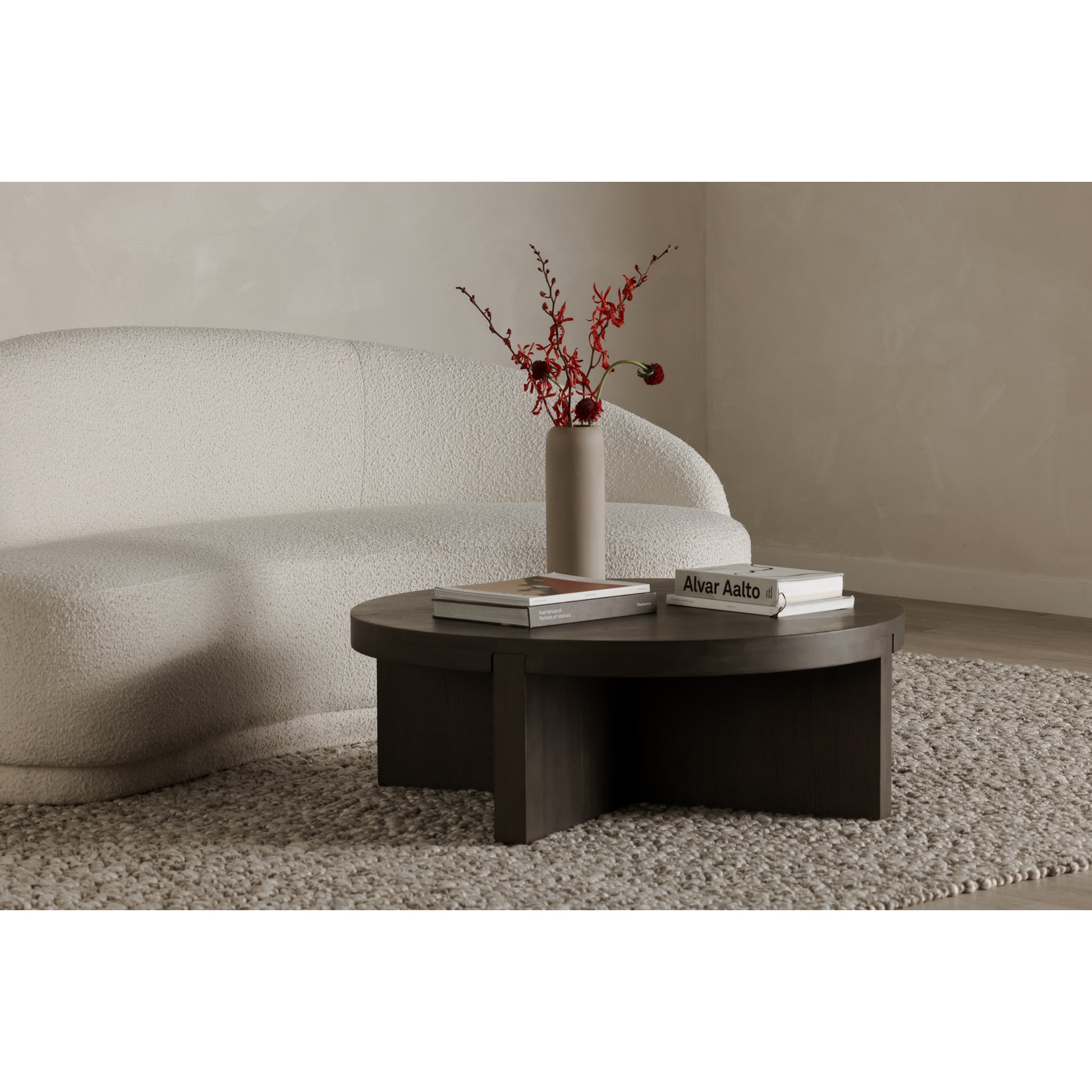 Folke Round Coffee Table Dark Brown - Central Designs