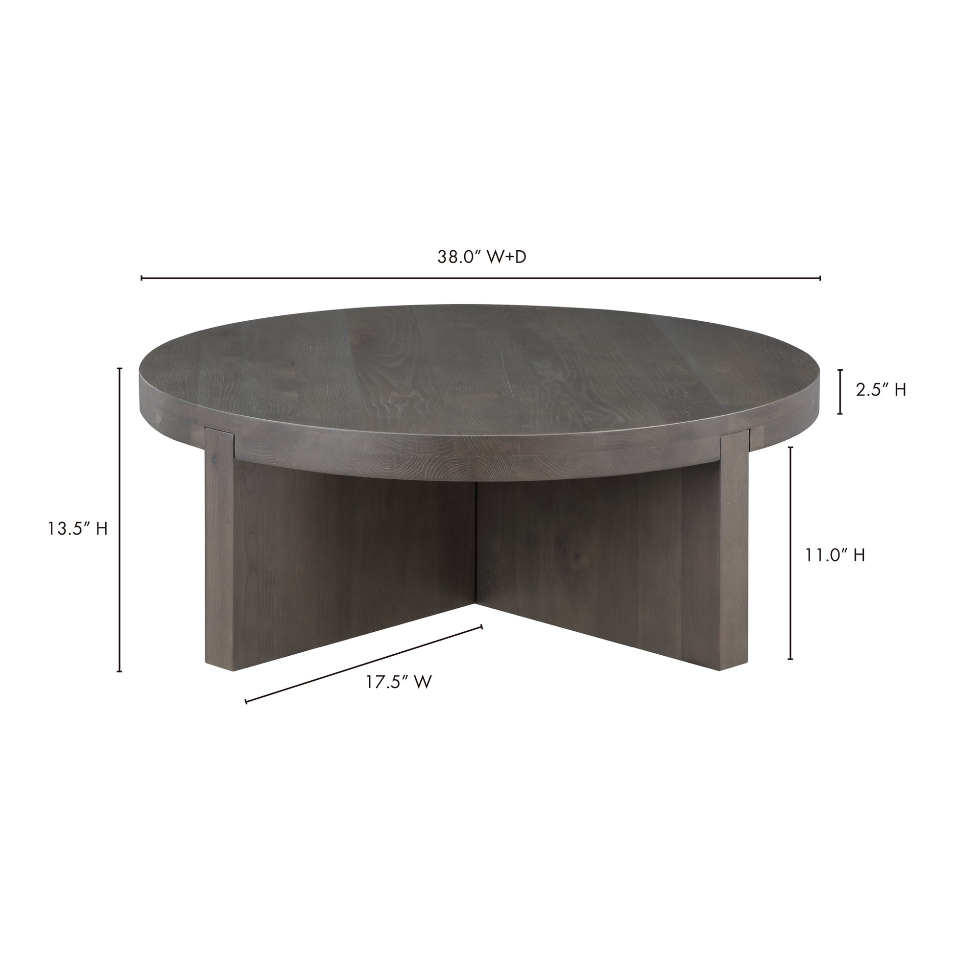 Folke Round Coffee Table Dark Brown - Central Designs