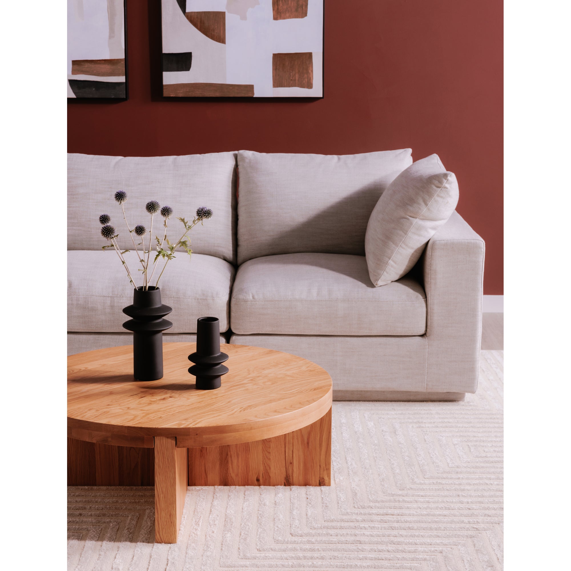 Folke Round Coffee Table Natural Oak - Central Designs