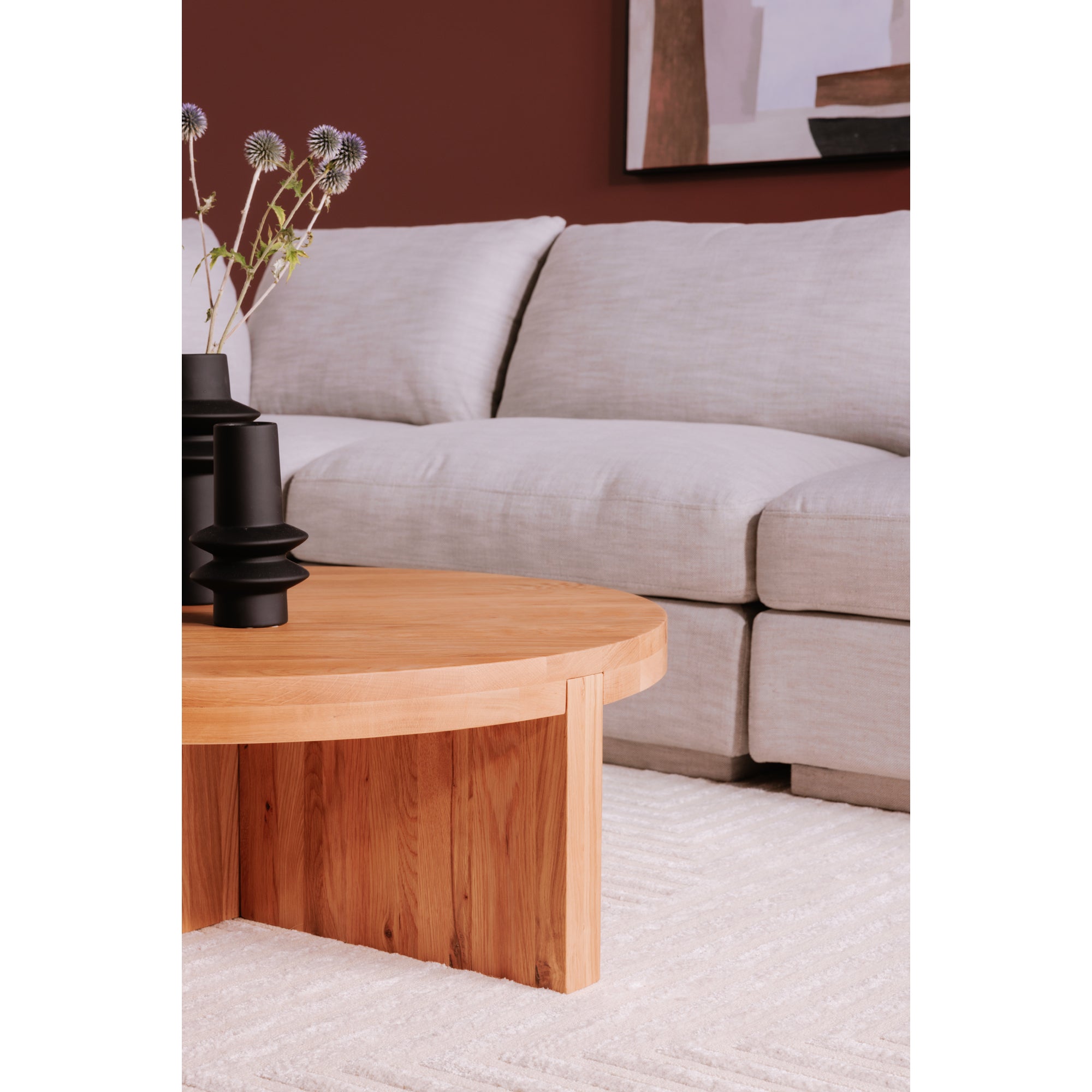 Folke Round Coffee Table Natural Oak - Central Designs