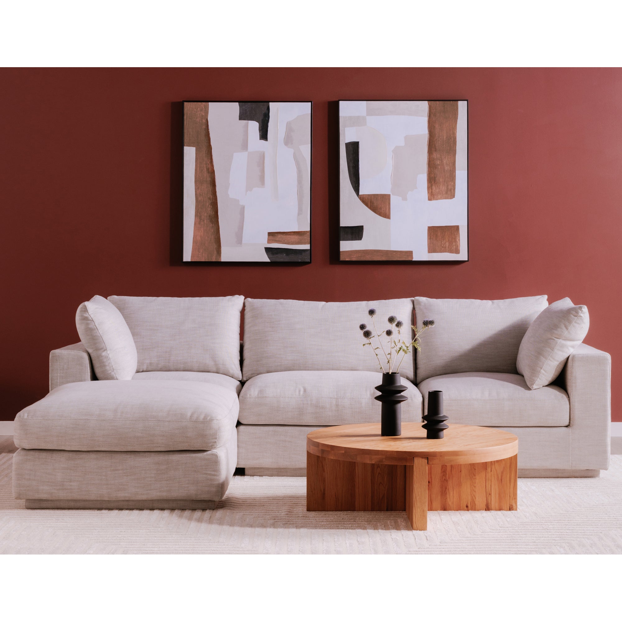 Folke Round Coffee Table Natural Oak - Central Designs