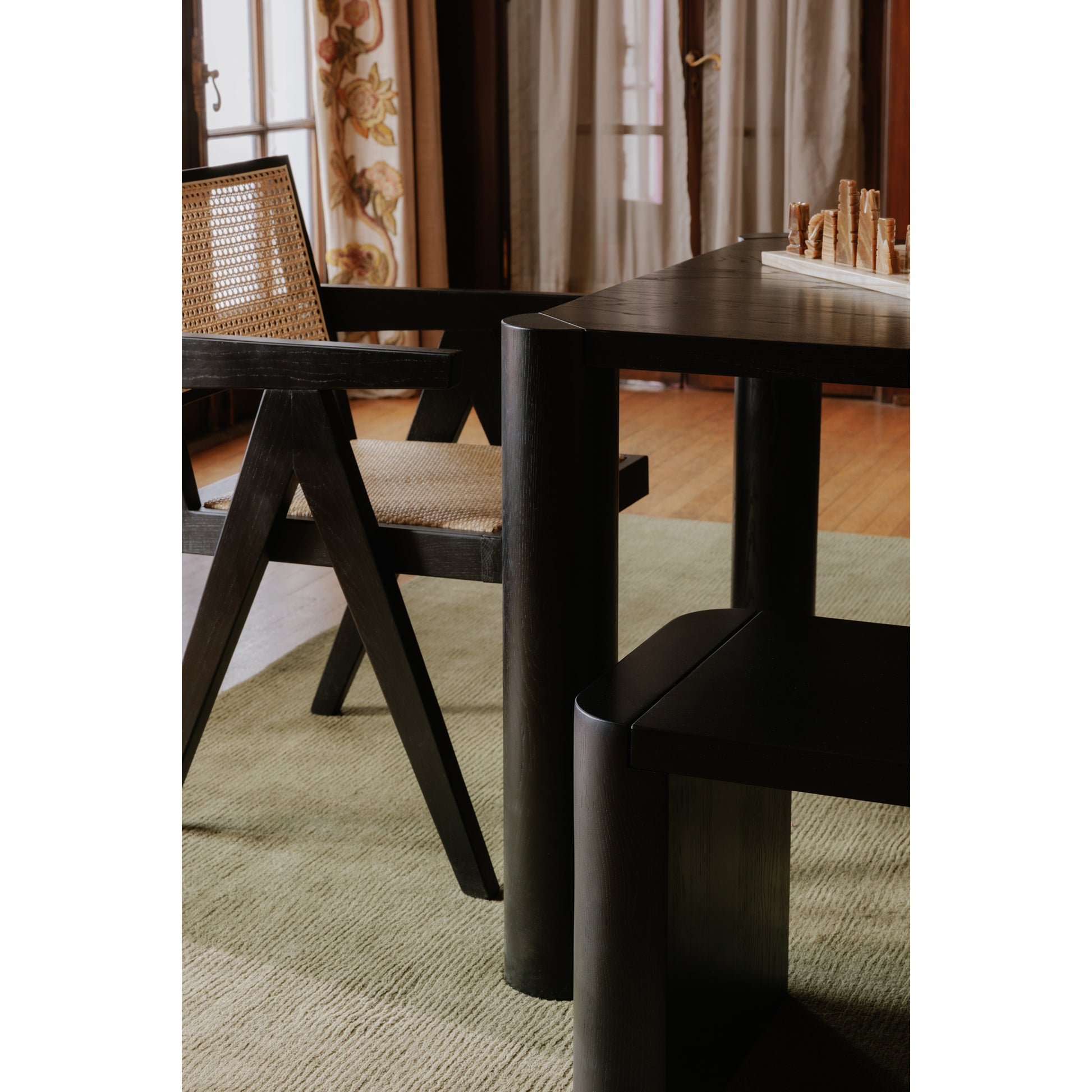 Post Small Dining Bench Black - Central Designs