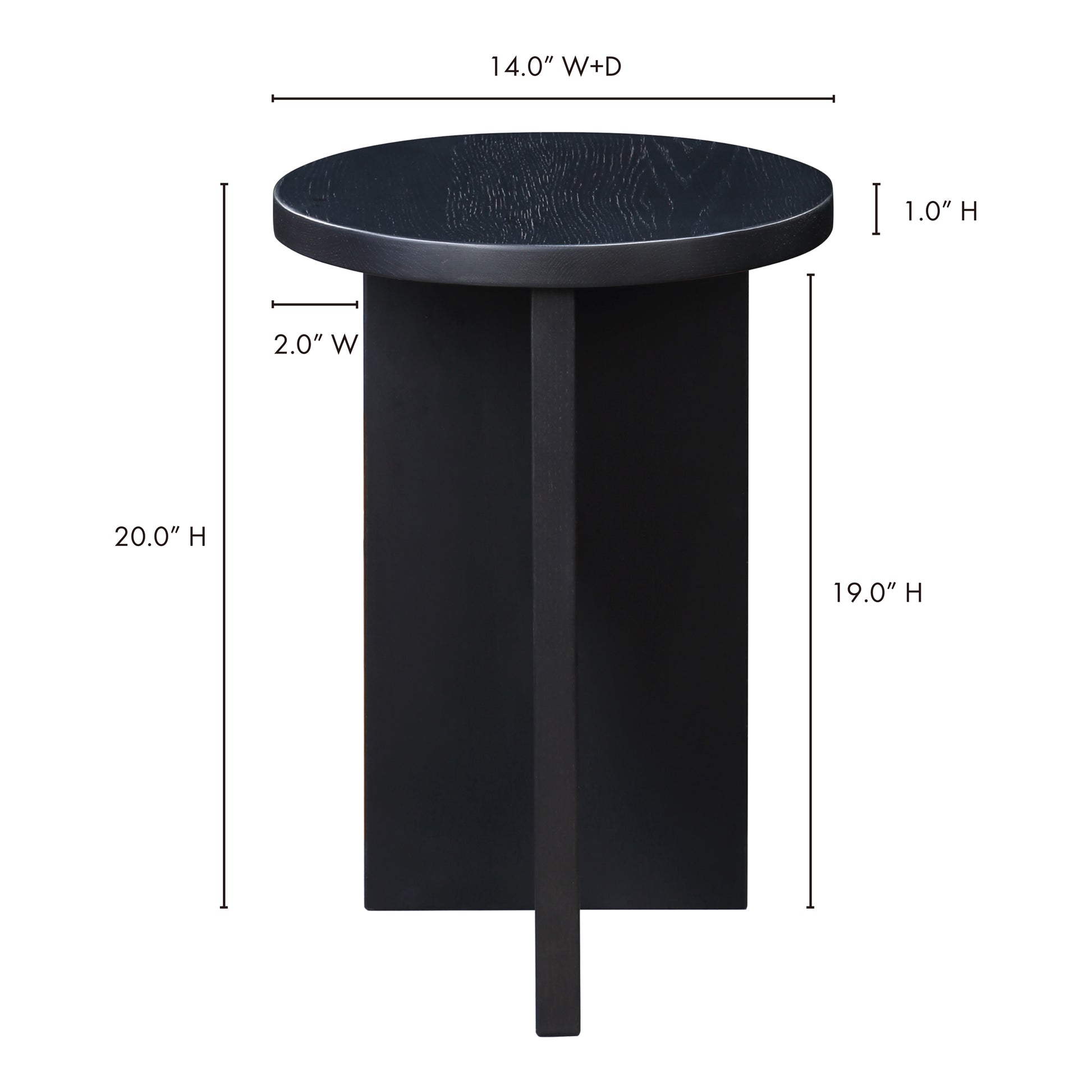 Grace Accent Table Black Oak - Central Designs