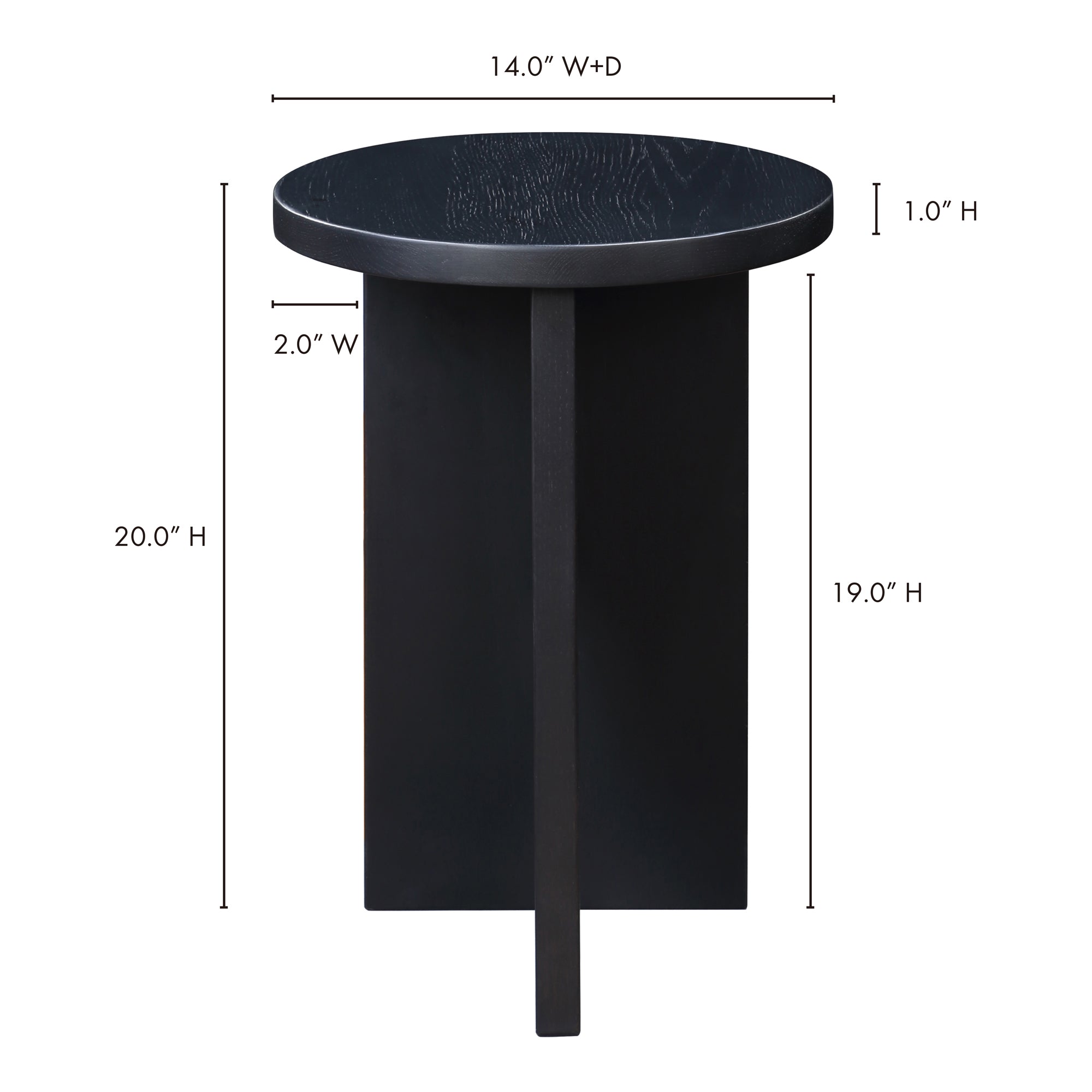 Grace Accent Table Black Oak - Central Designs