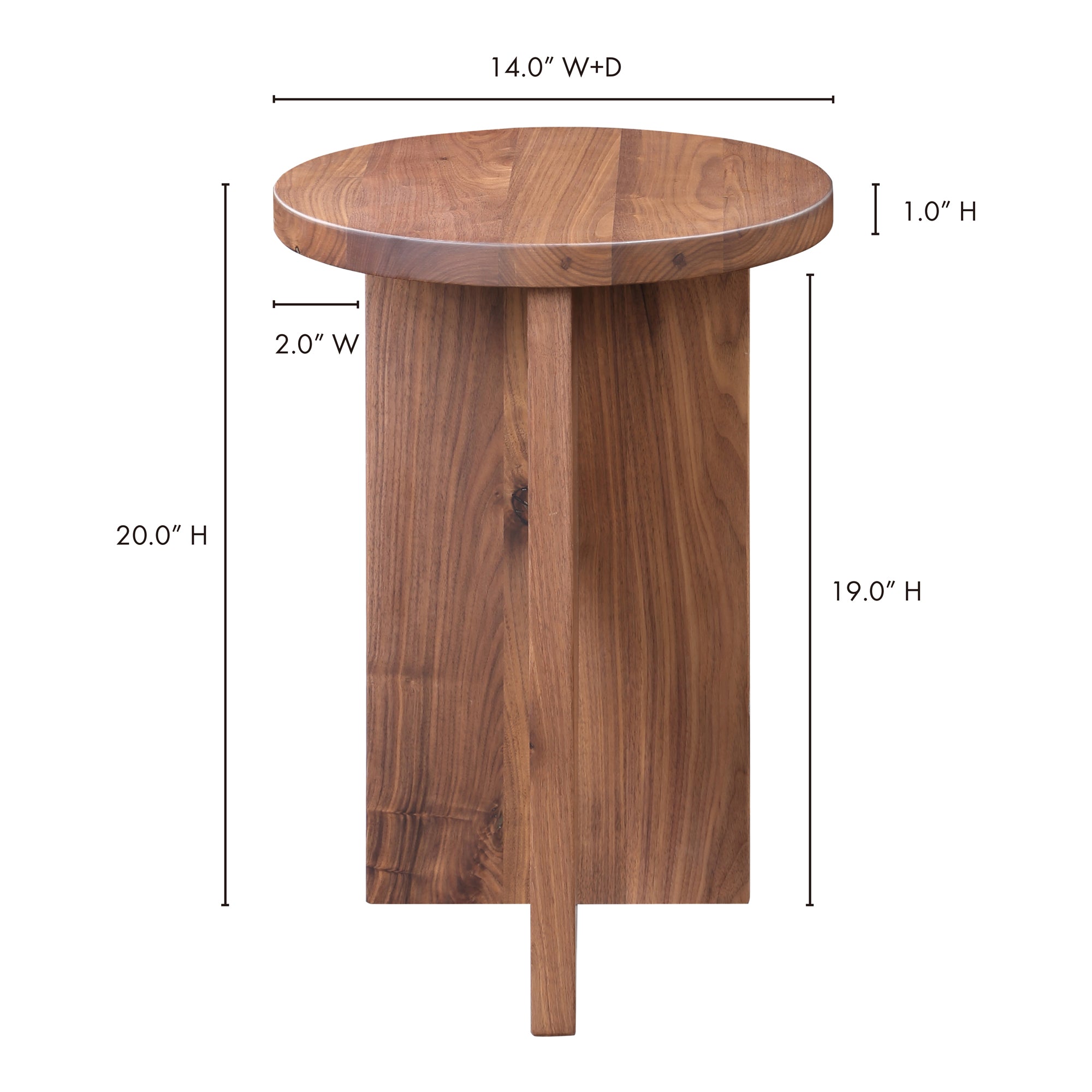 Grace Accent Table Walnut Brown - Central Designs