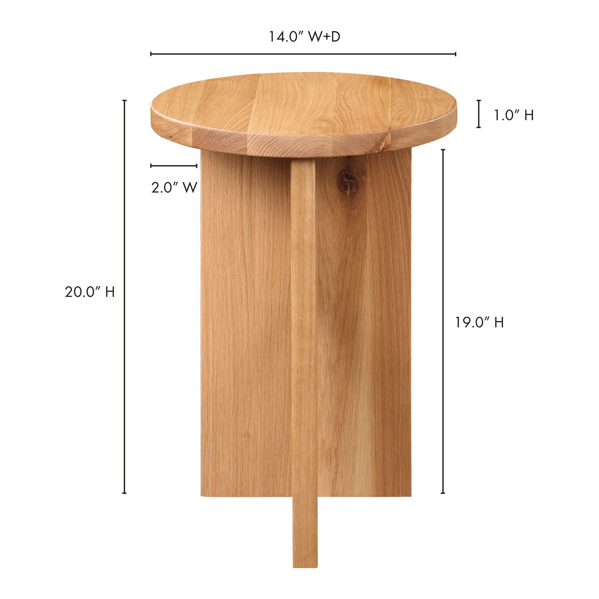 Grace Accent Table Natural Oak - Central Designs