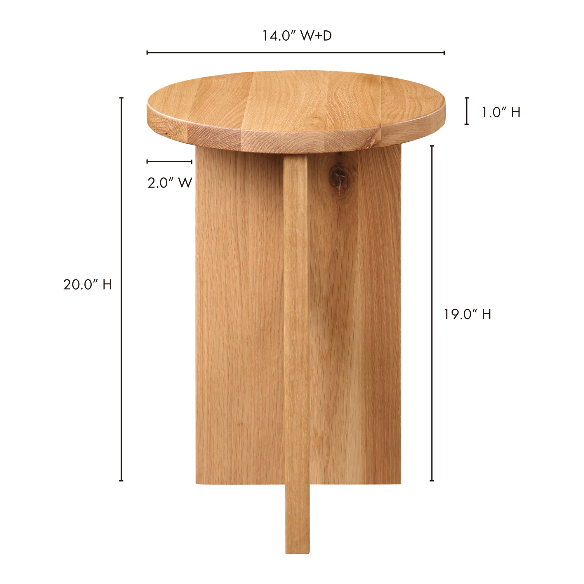Grace Accent Table Natural Oak - Central Designs