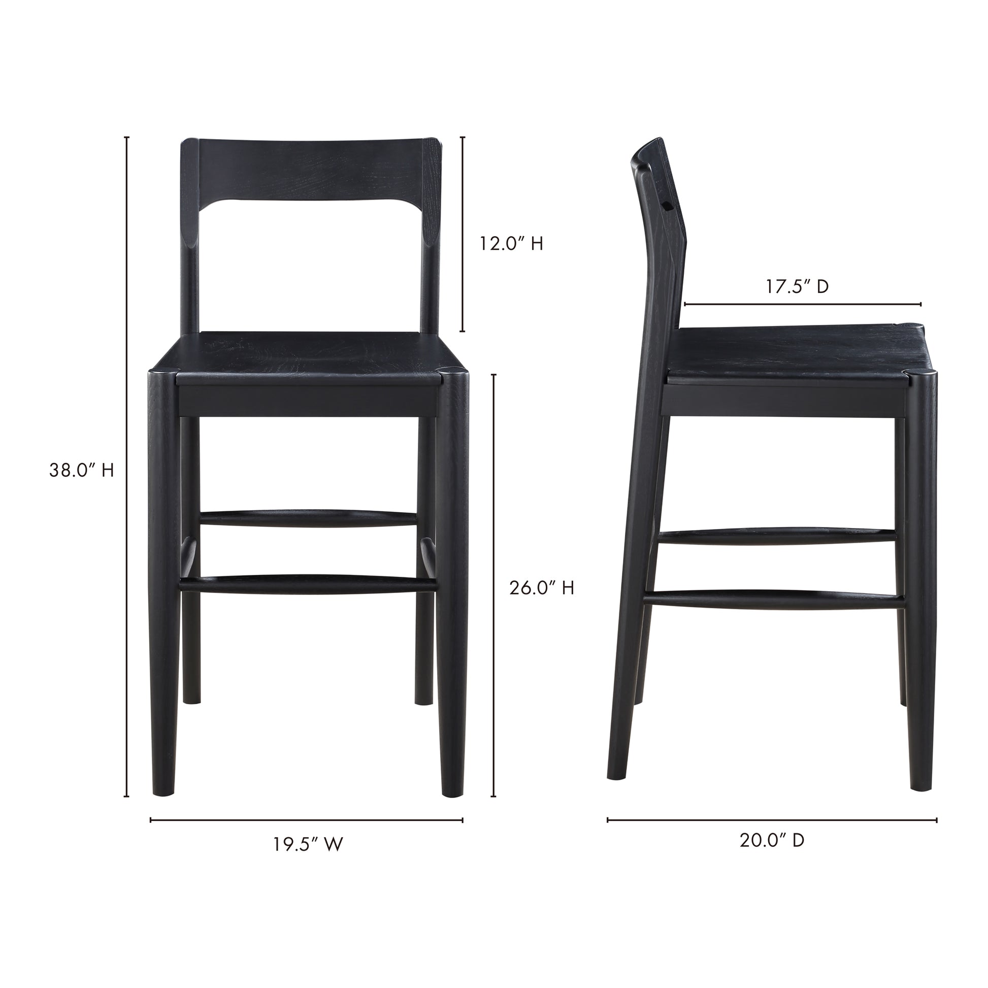 Owing Counter Stool Black - Central Designs