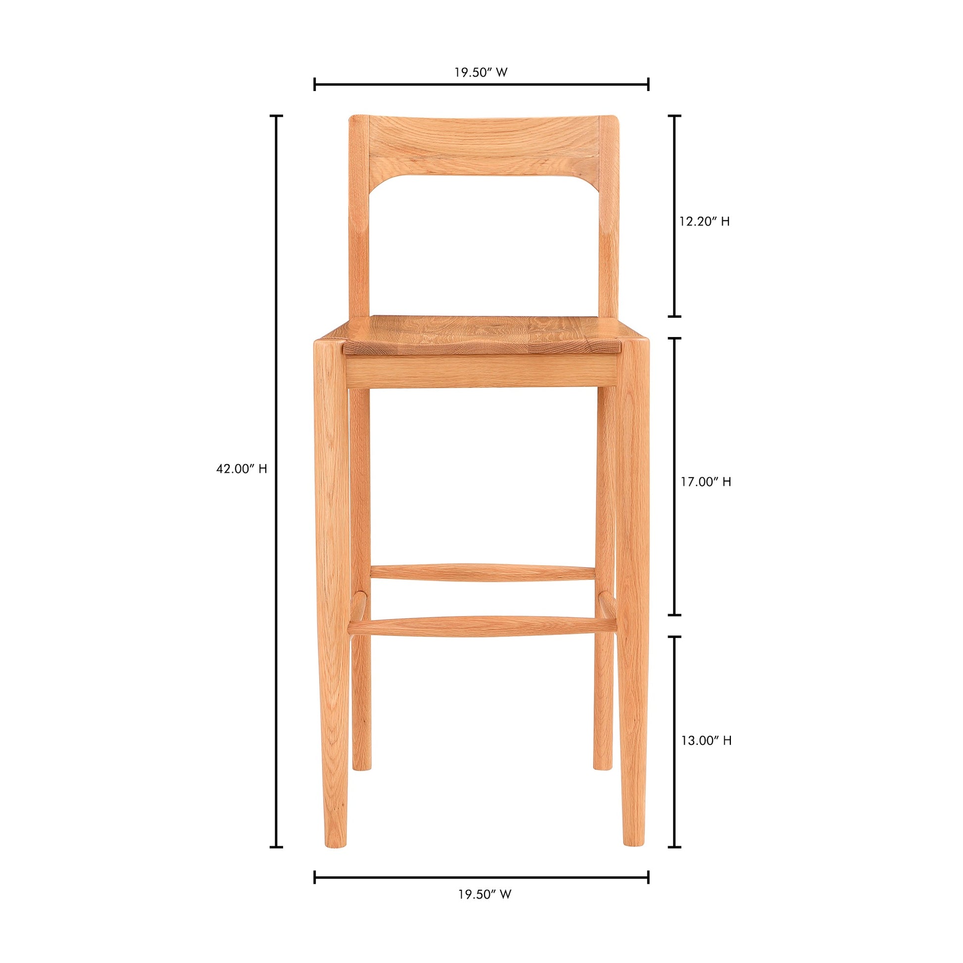 Owing Barstool Natural Oak - Central Designs