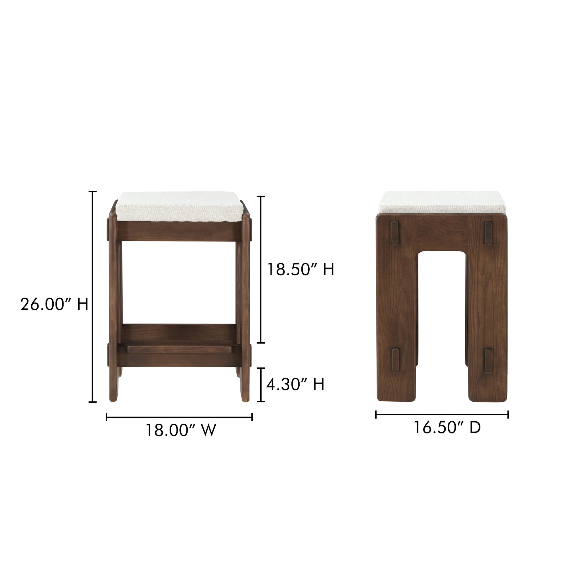 Ashby Counter Stool Brown - Central Designs
