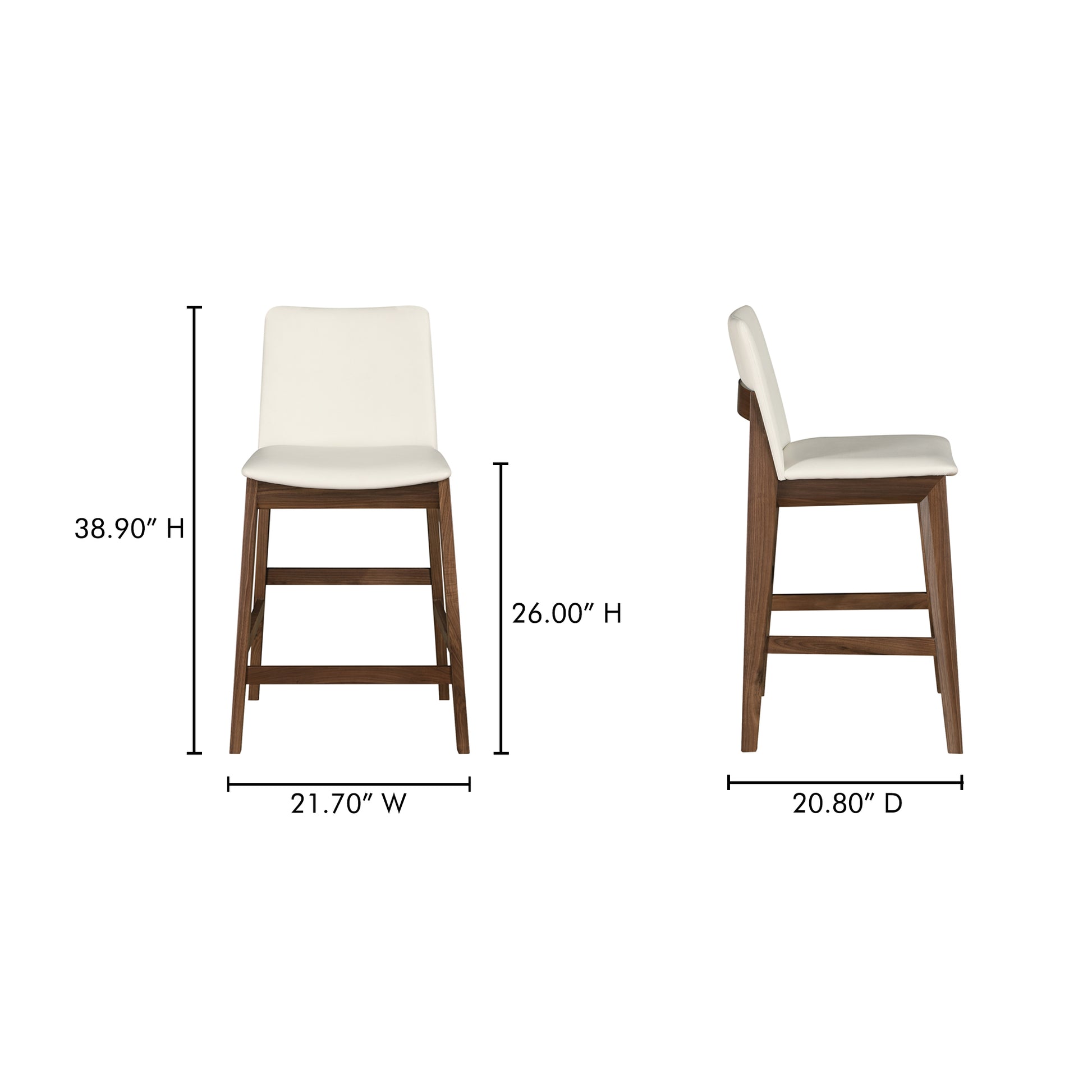 Deco Counter Stool White PVC - Central Designs