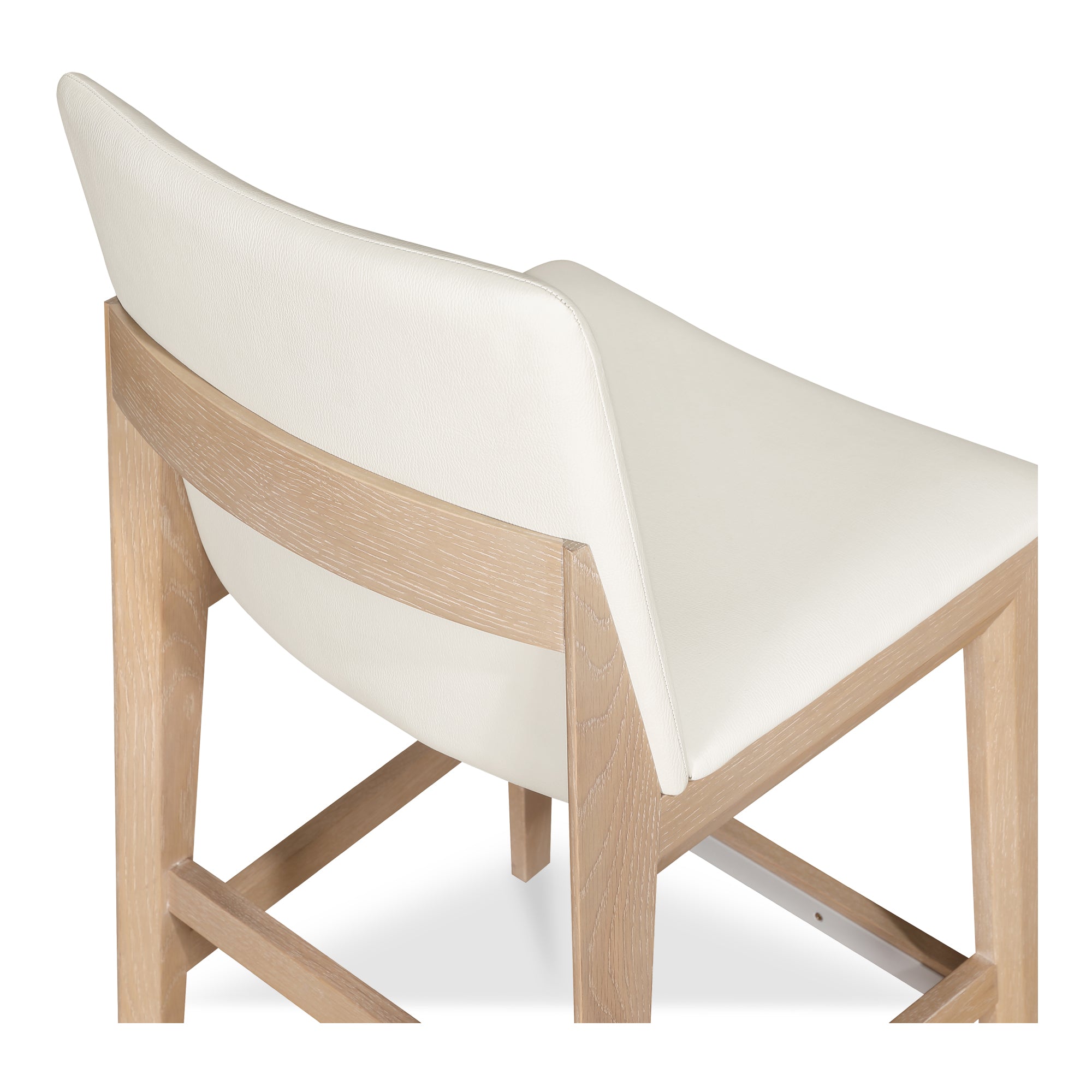 Deco Oak Counter Stool White PVC - Central Designs