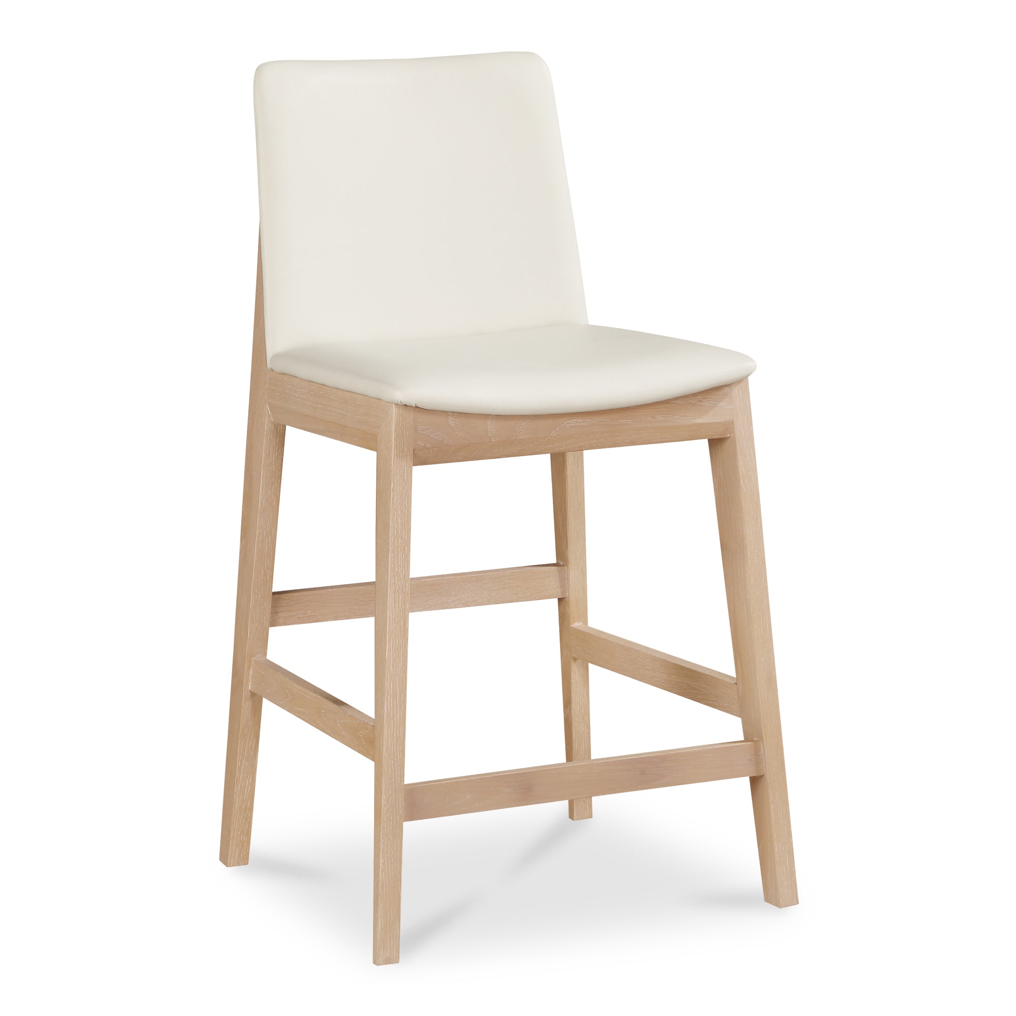 Deco Oak Counter Stool White PVC - Central Designs