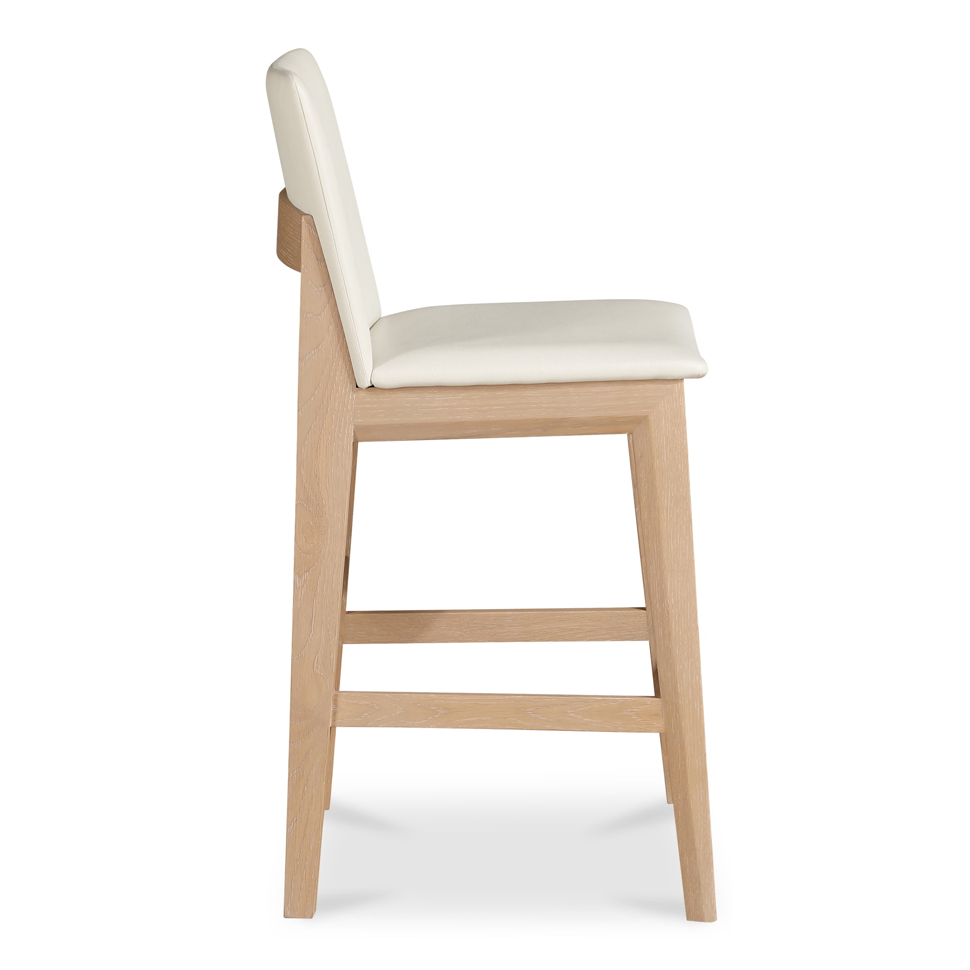 Deco Oak Counter Stool White PVC - Central Designs