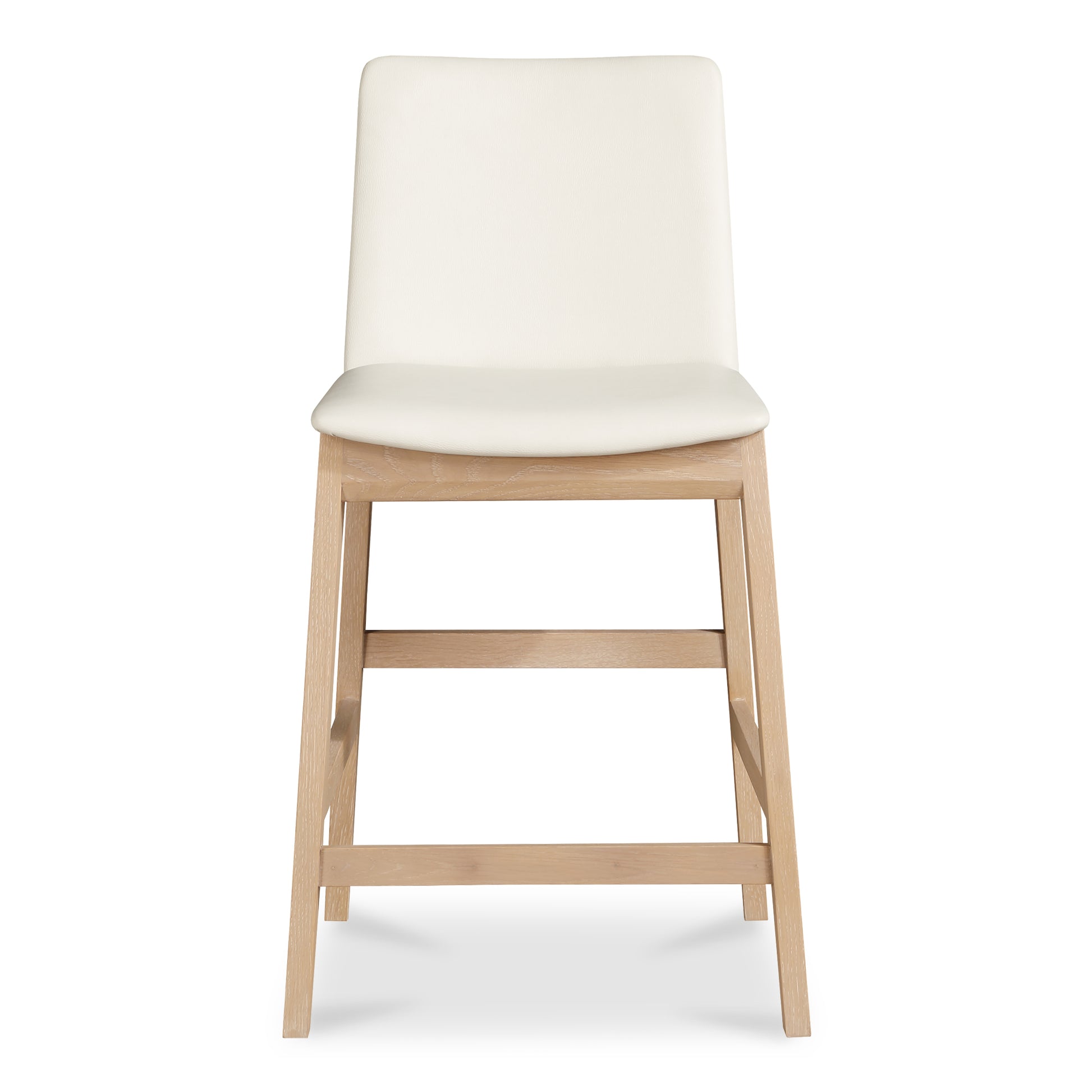 Deco Oak Counter Stool White PVC - Central Designs