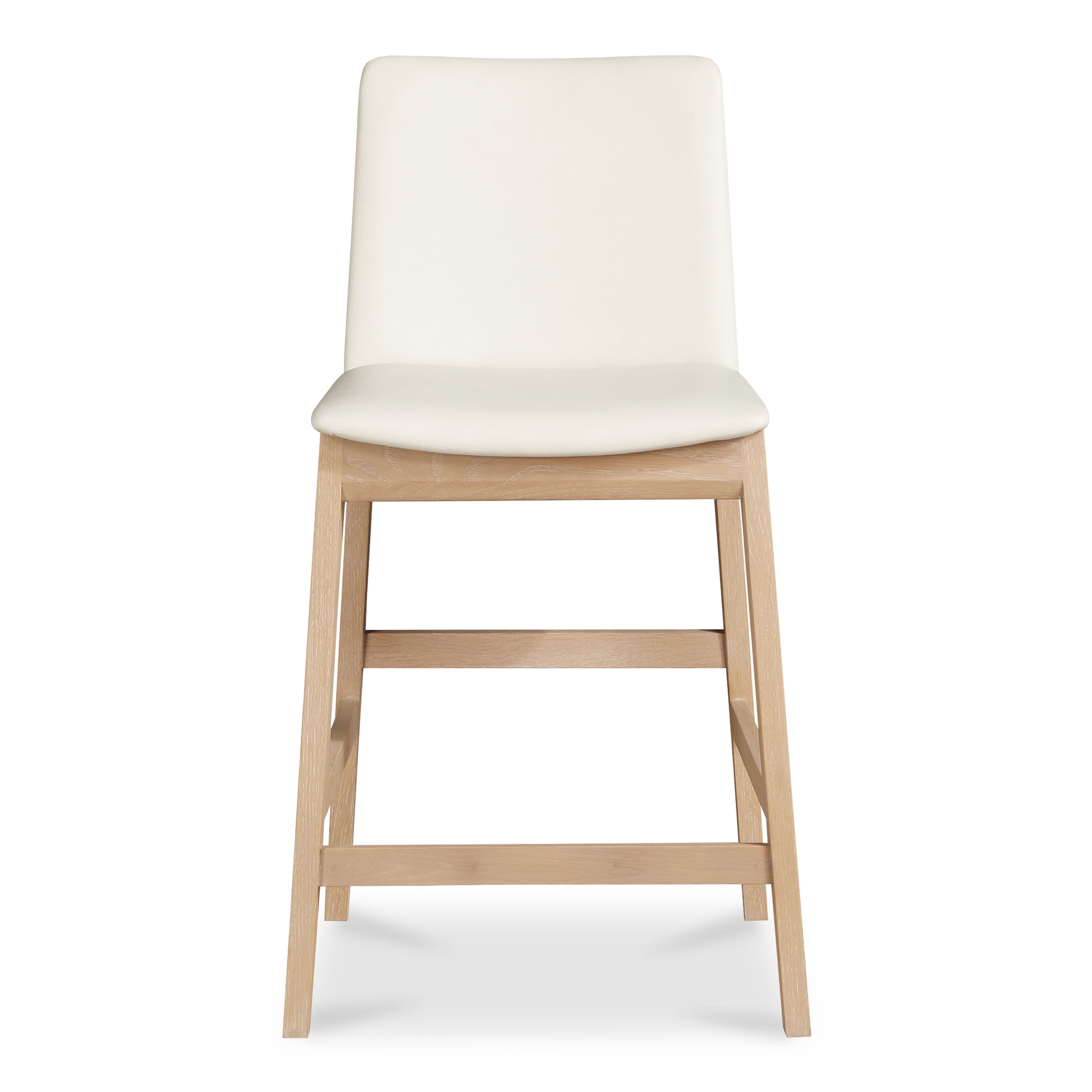 Deco Oak Counter Stool White PVC - Central Designs