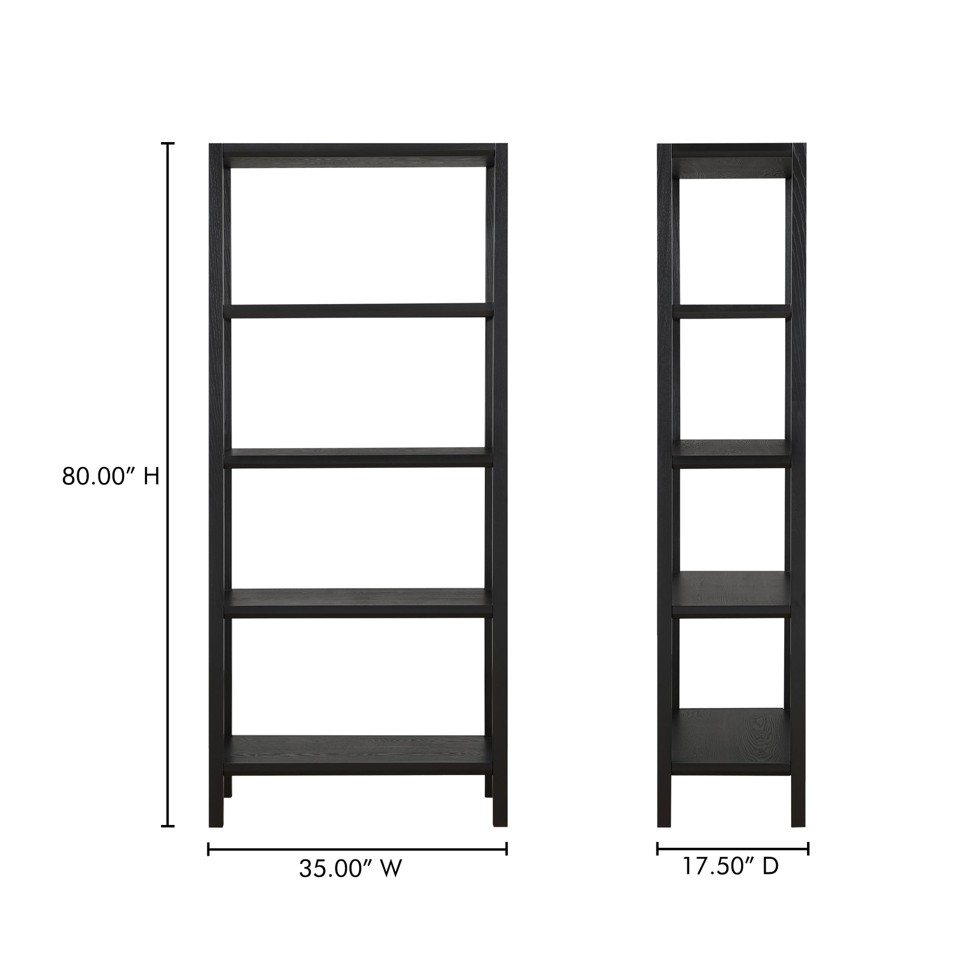 Nolan Bookcase Black - Central Designs