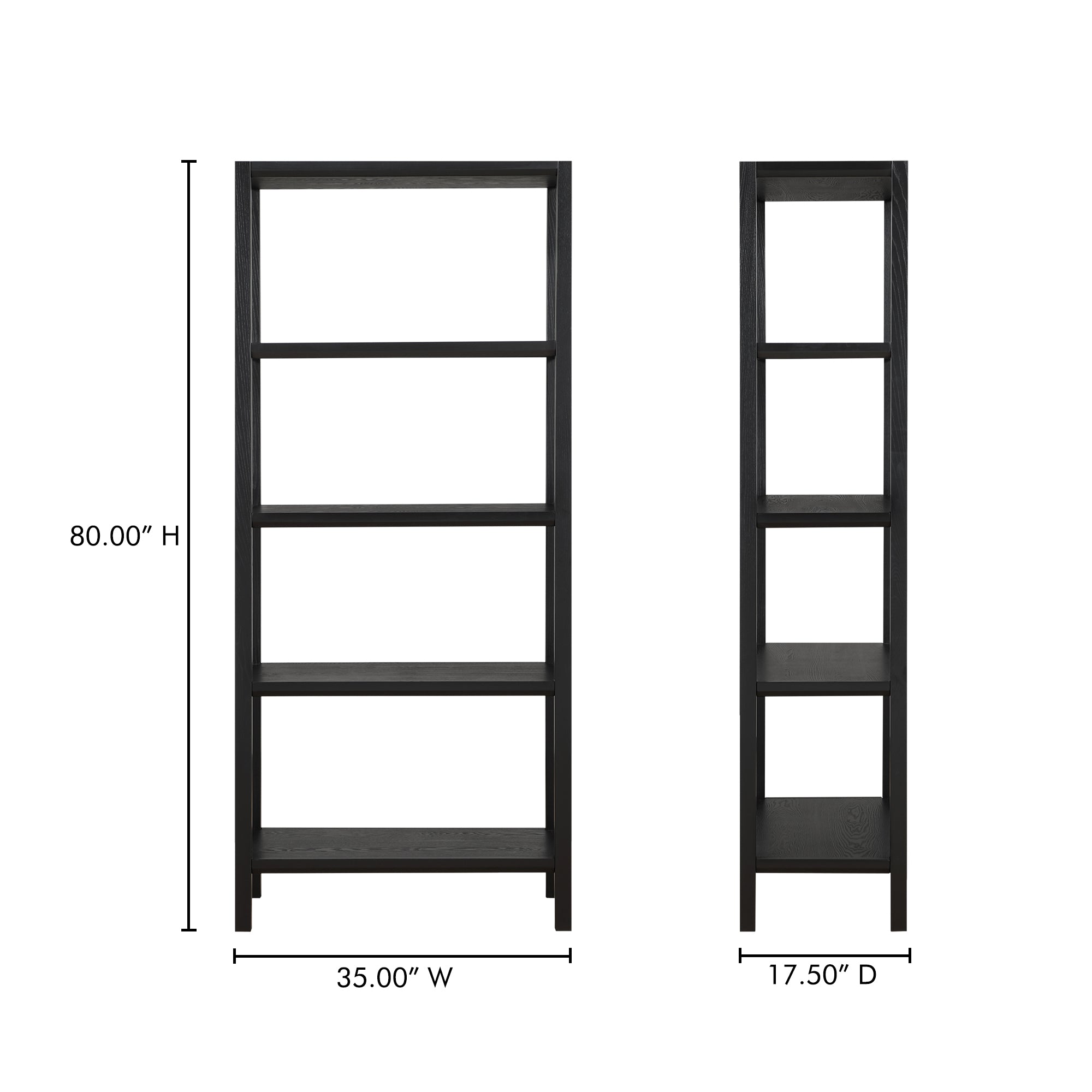 Nolan Bookcase Black - Central Designs
