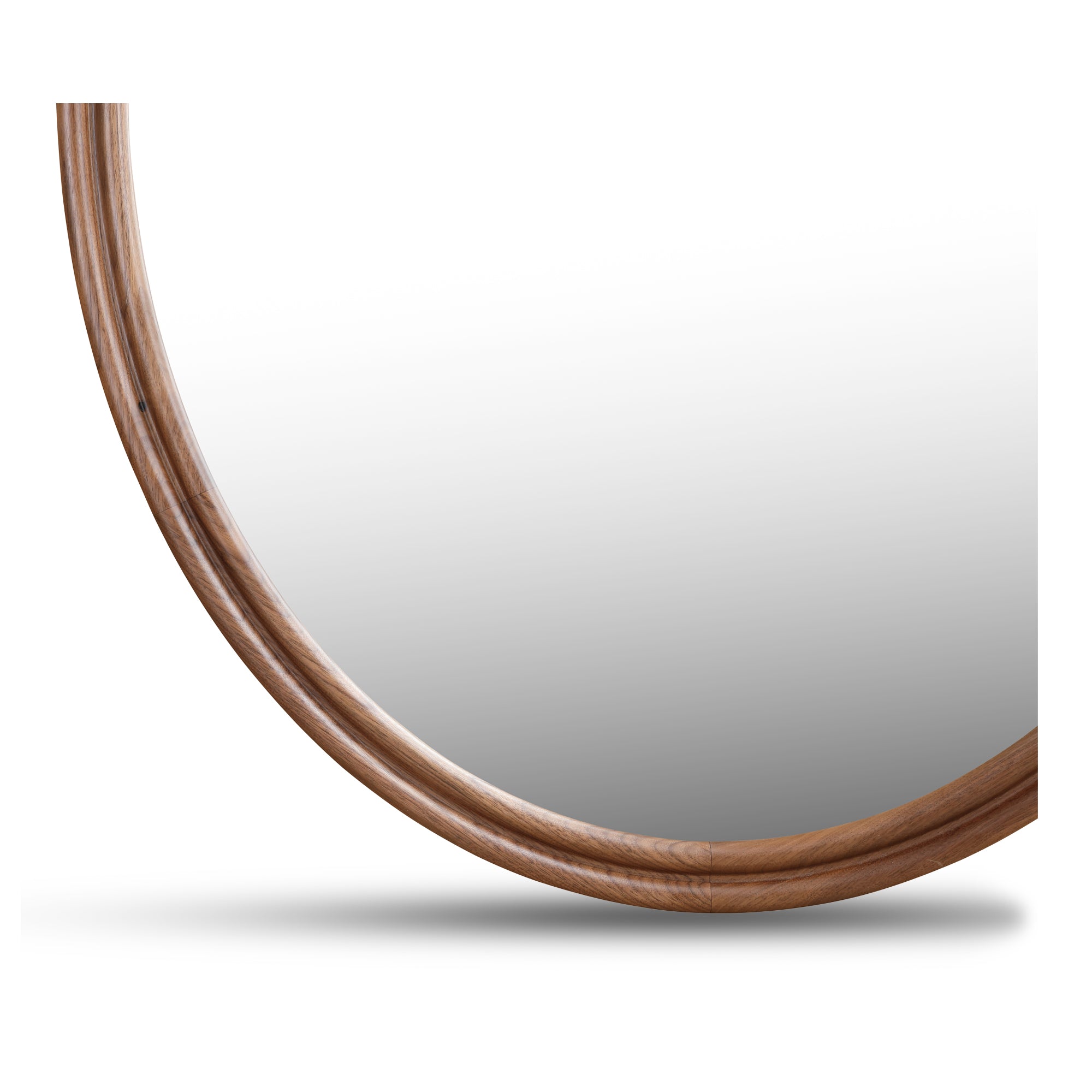 Alcott Oval Mirror Walnut