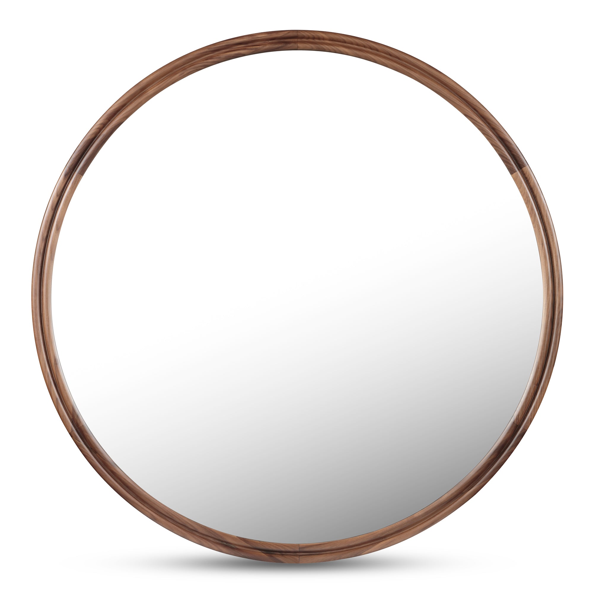 Alcott Small Round Mirror Walnut
