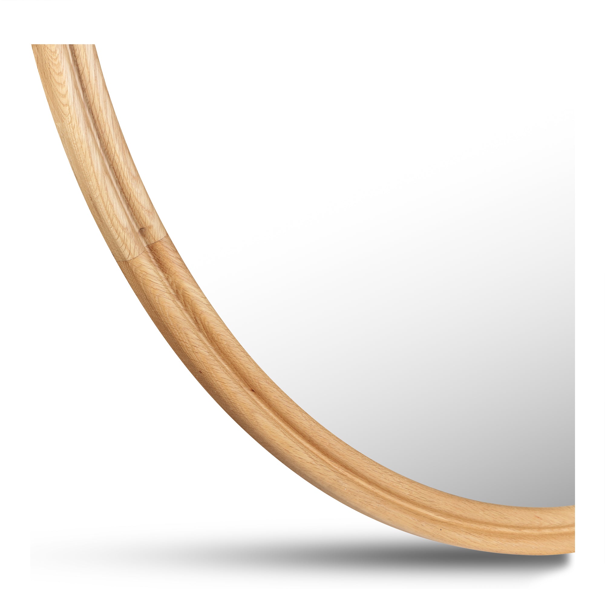 Alcott Large Round Mirror Oak