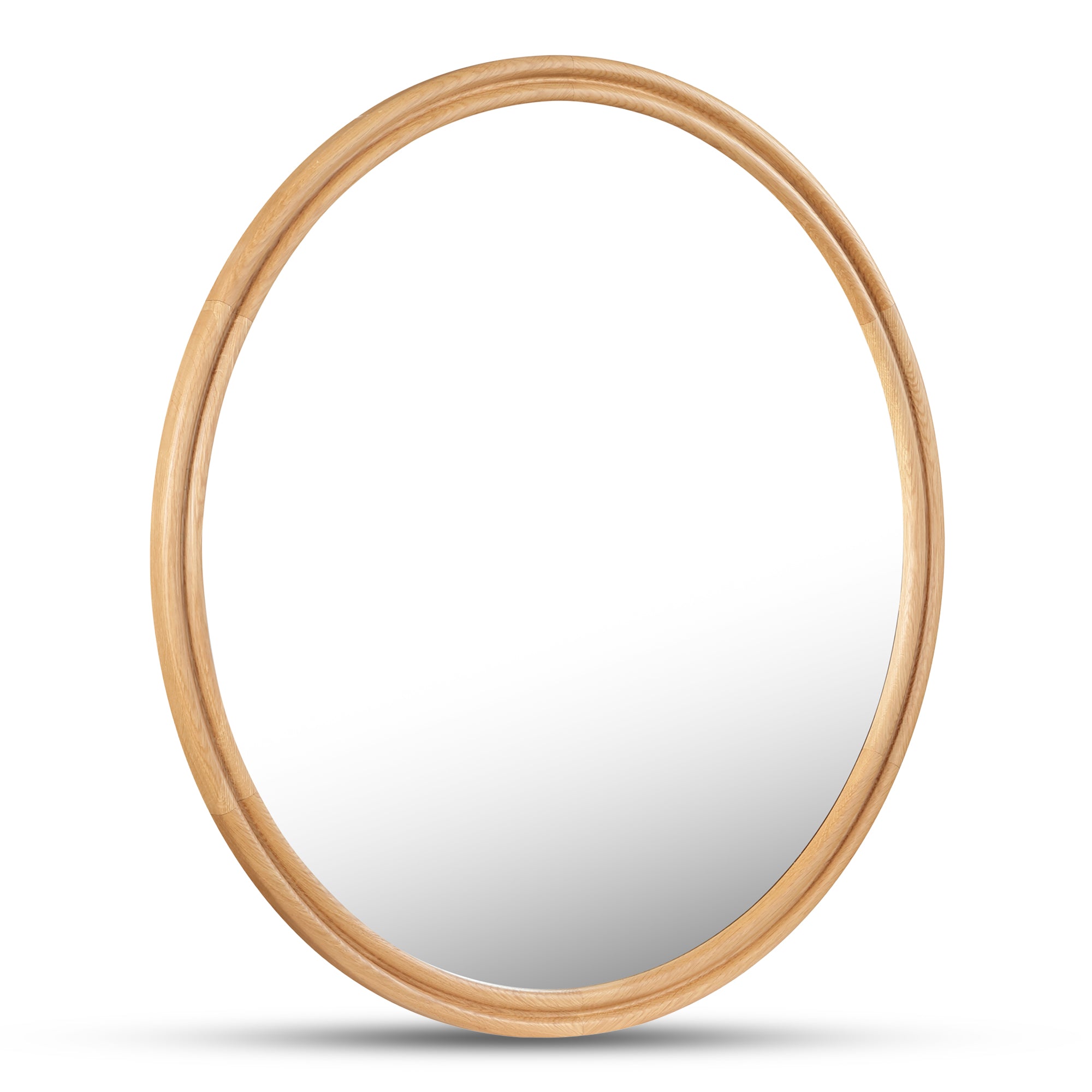 Alcott Large Round Mirror Oak