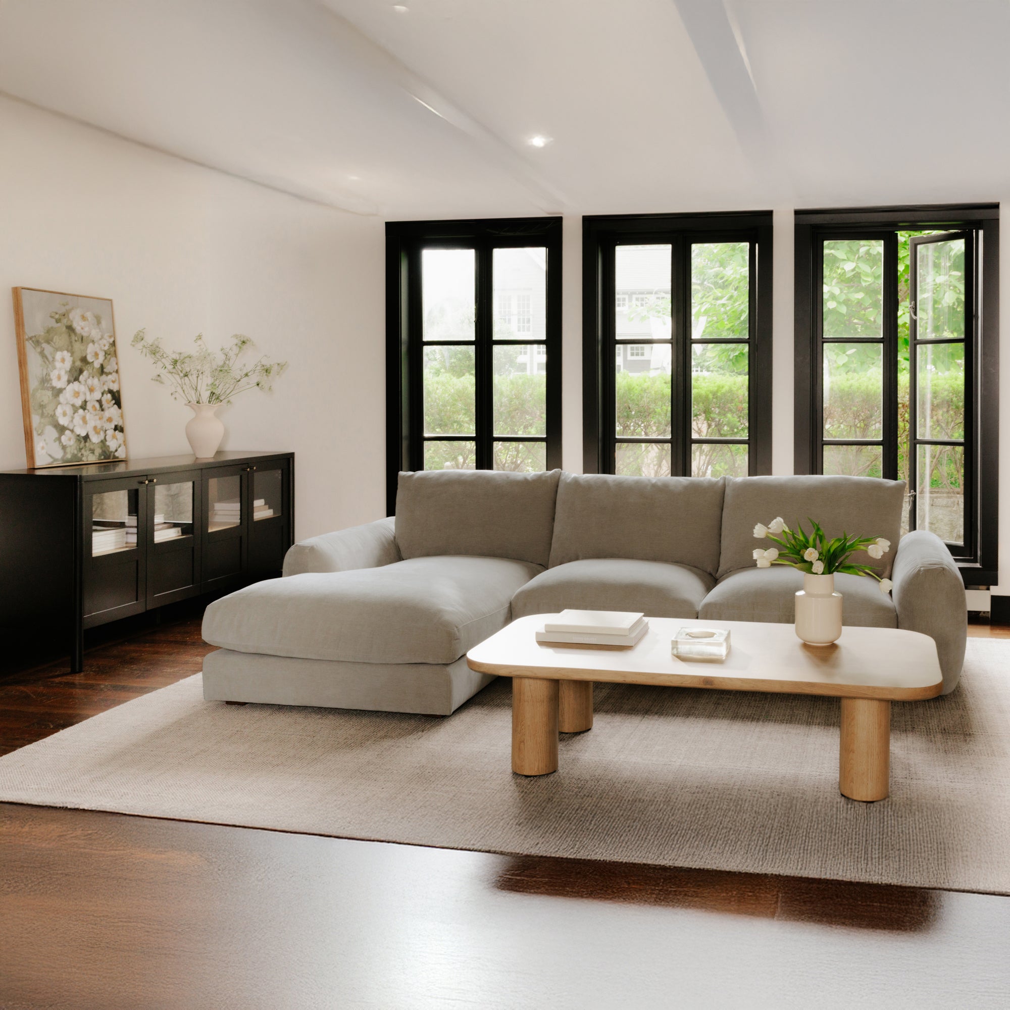 Berga Sectional Right Pebble - Central Designs