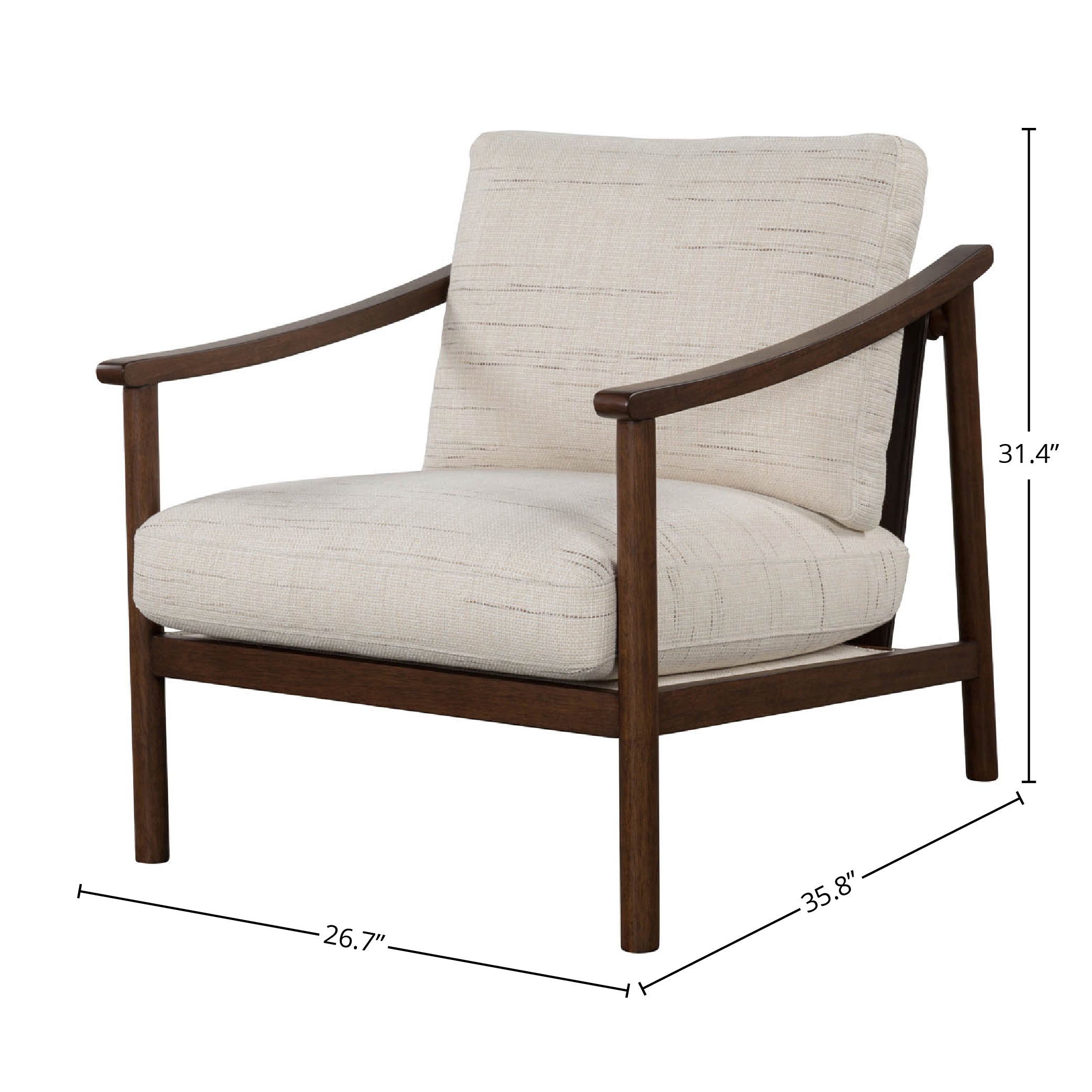 Bernard Club Chair - Shoji Cream - Central Designs