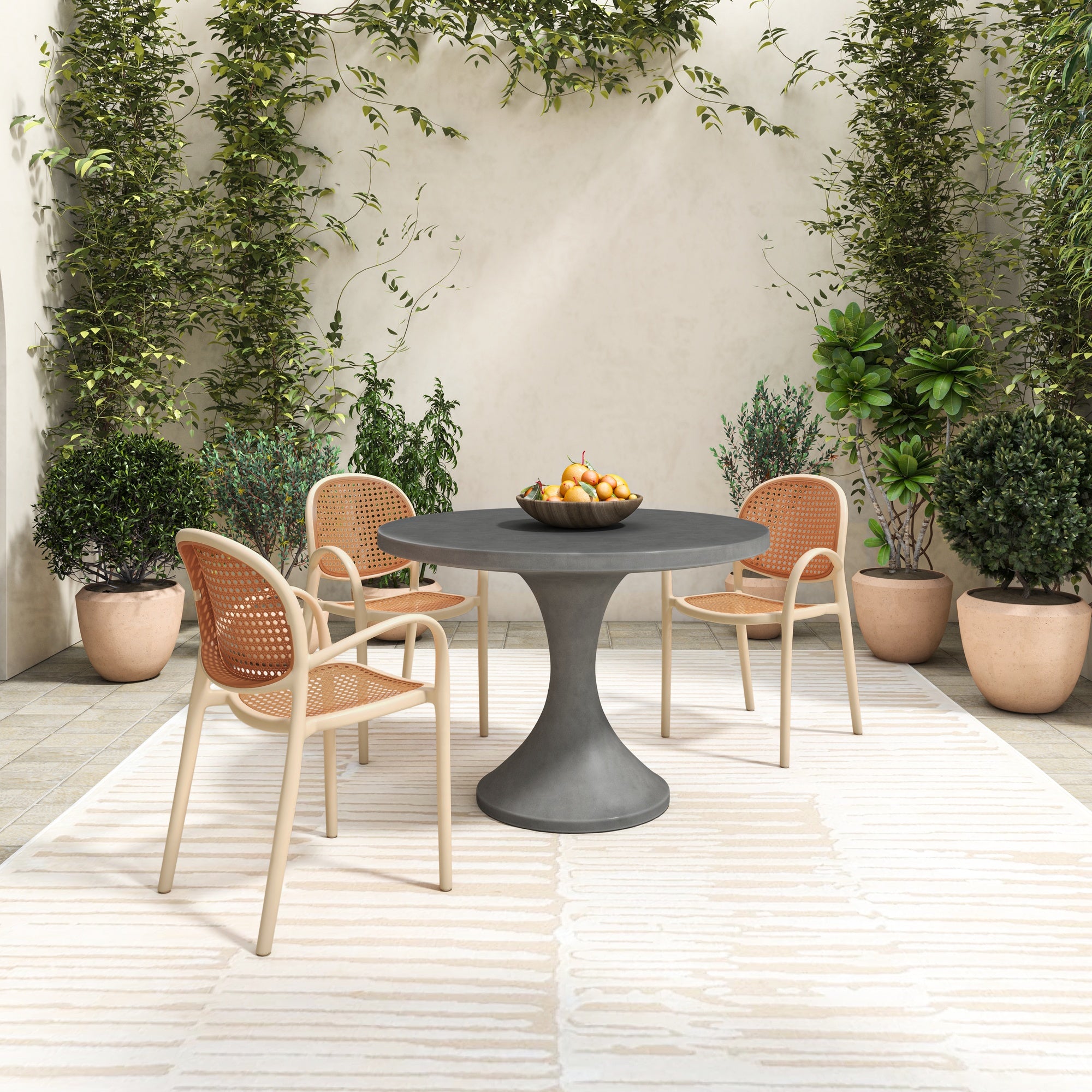 Isadora Outdoor Dining Table Grey - Central Designs