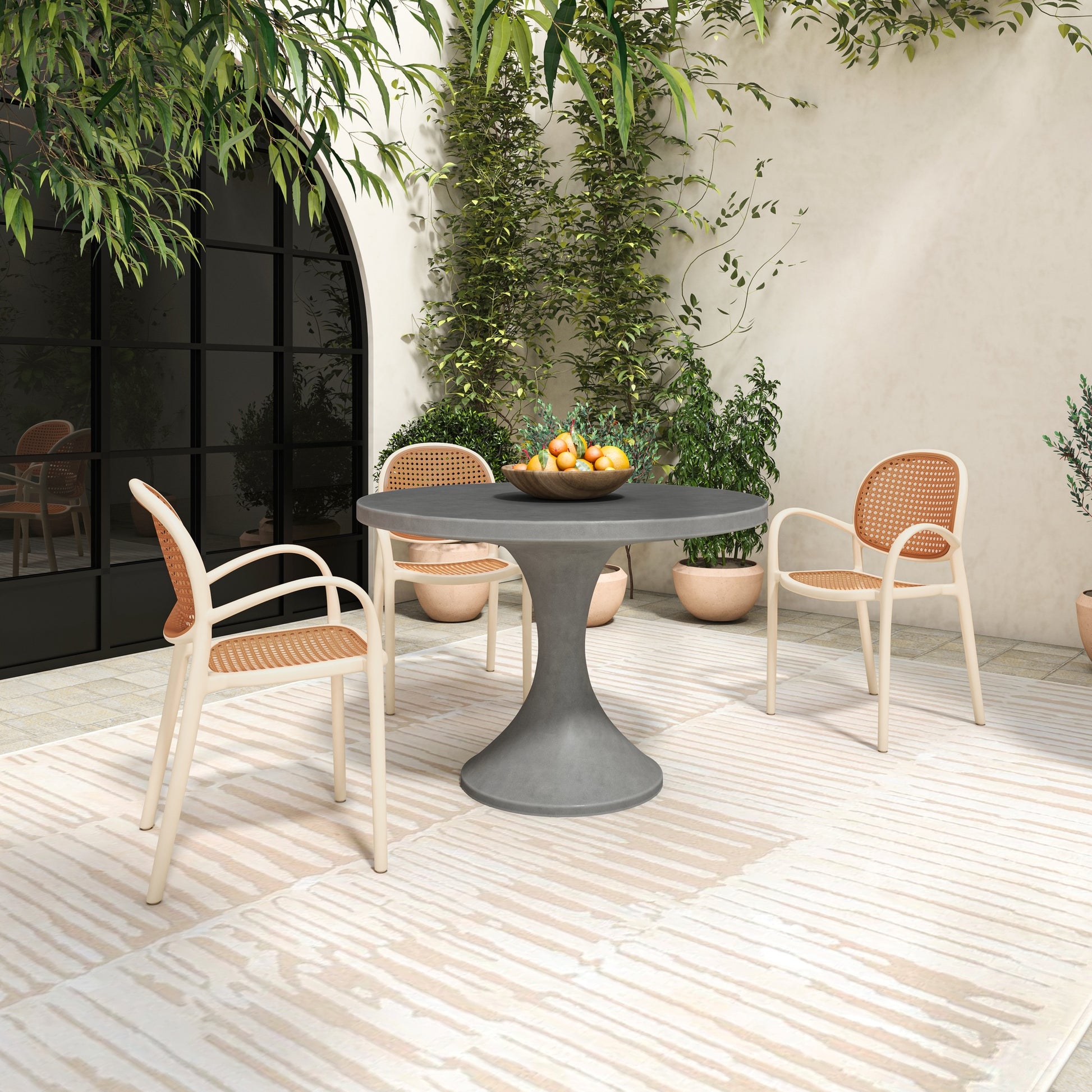 Isadora Outdoor Dining Table Grey - Central Designs