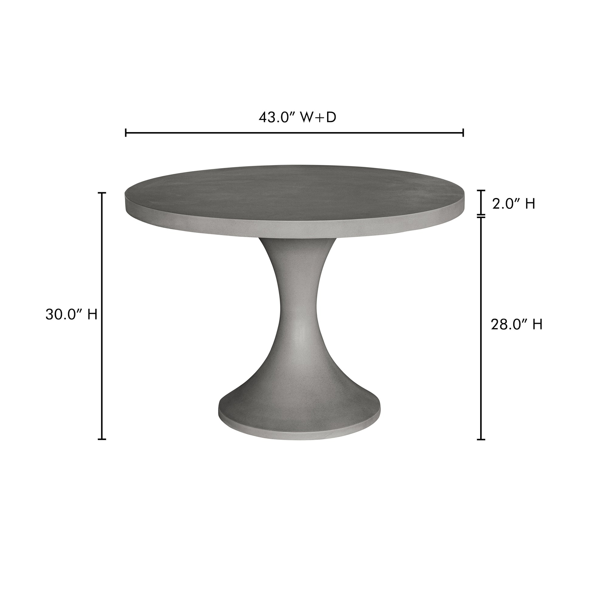 Isadora Outdoor Dining Table Grey - Central Designs