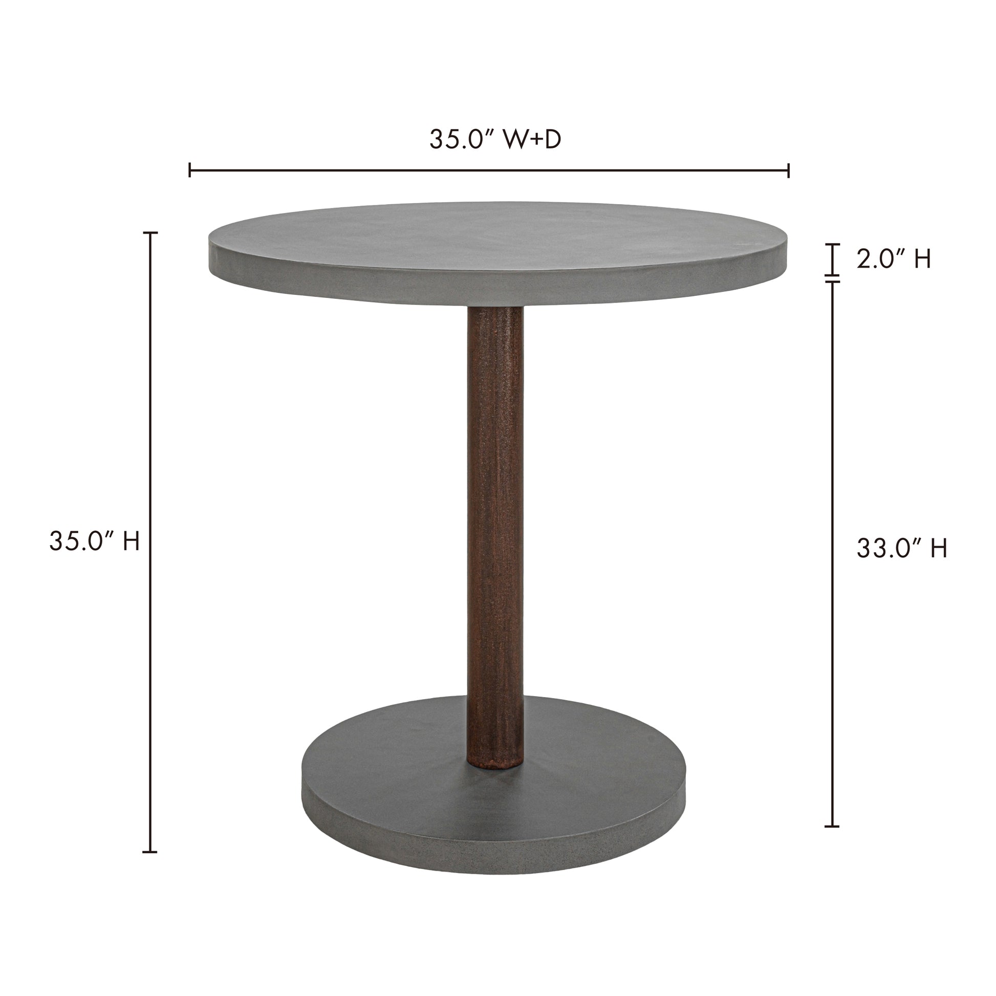 Hagan Outdoor Table Dark Grey - Central Designs