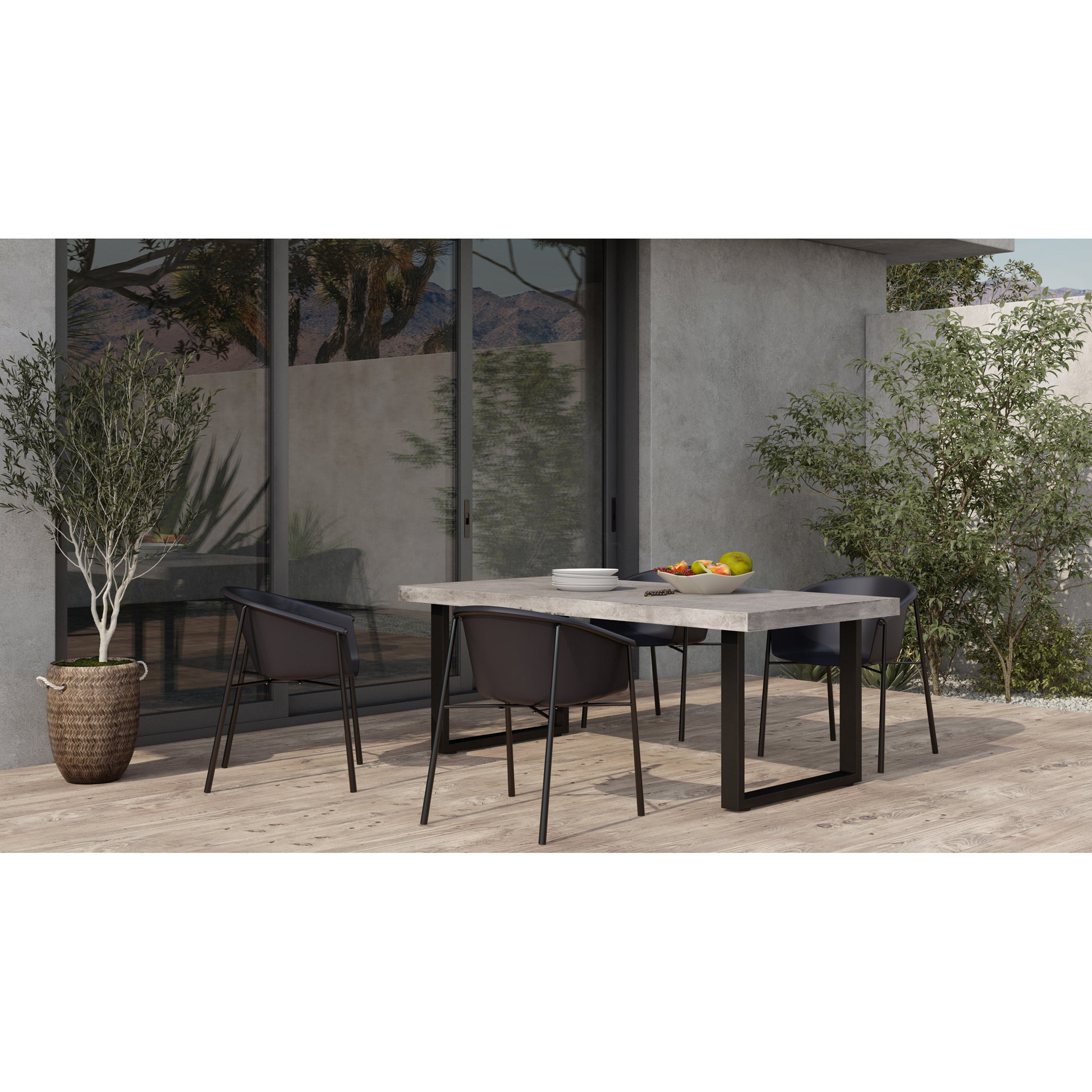 Jedrik Outdoor Dining Table Large Grey - Central Designs