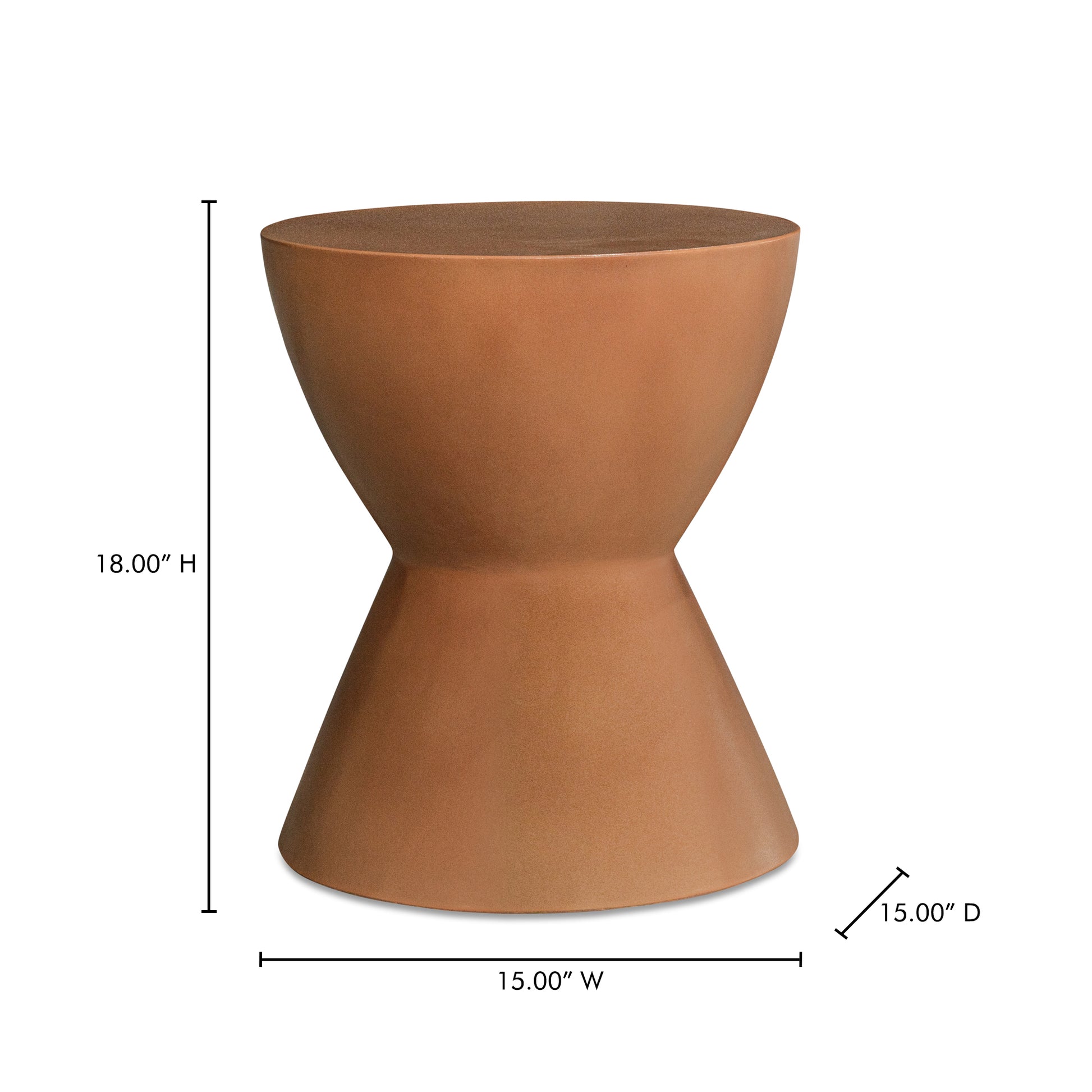 Hourglass Outdoor Stool Terracotta - Central Designs