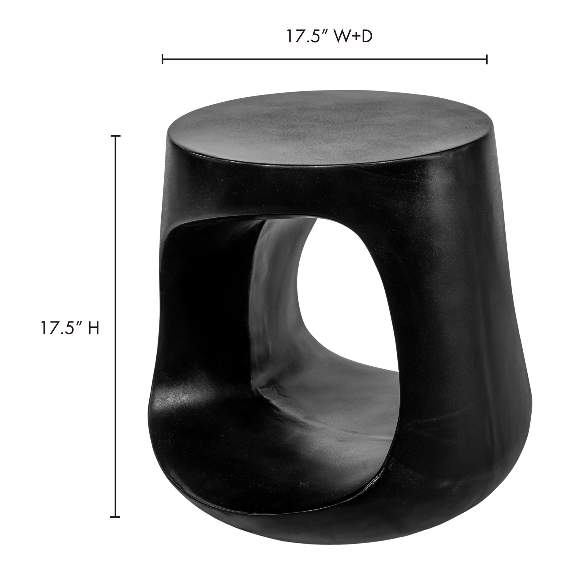 Rothko Outdoor Stool Black - Central Designs