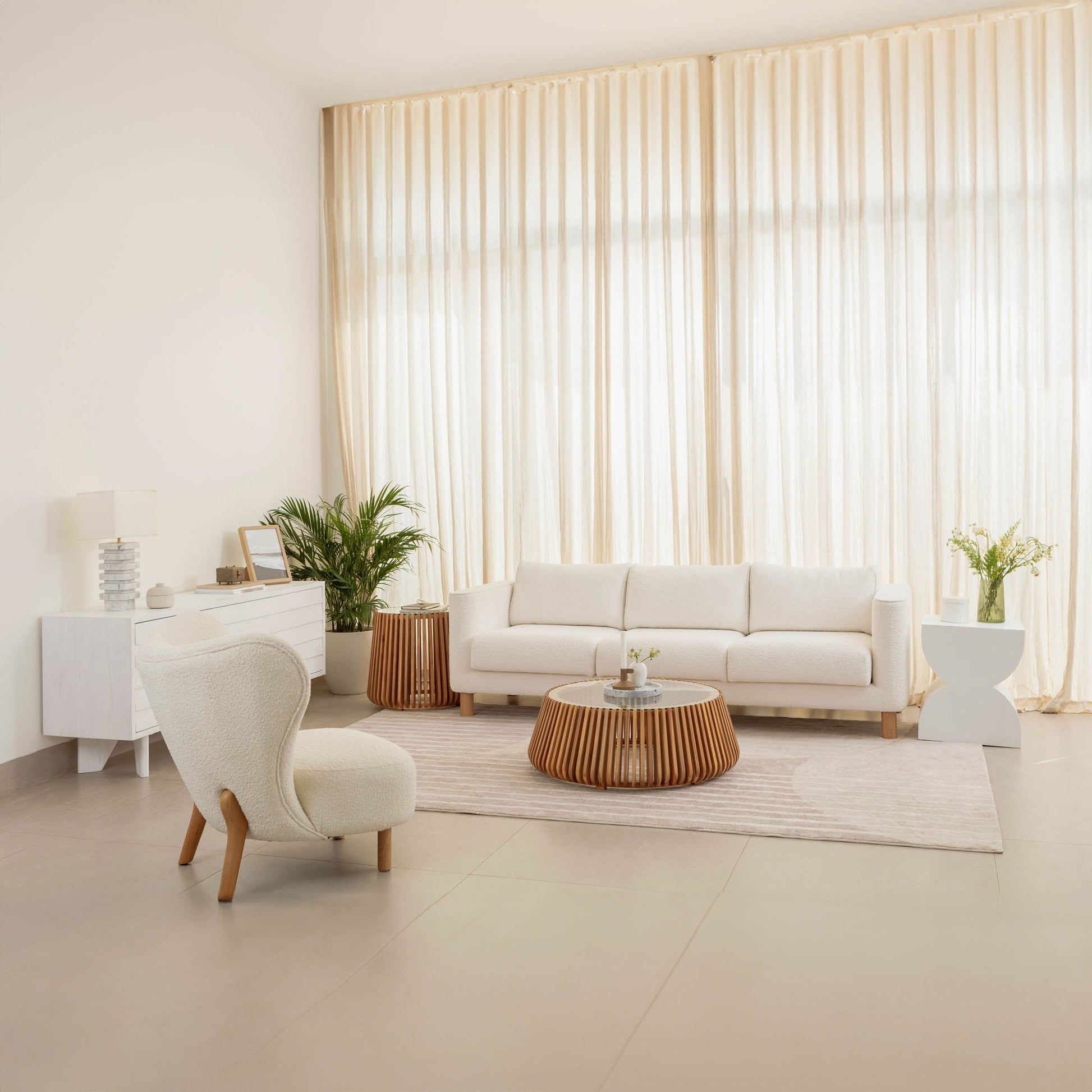 Bungalow Side Table - Natural - Central Designs