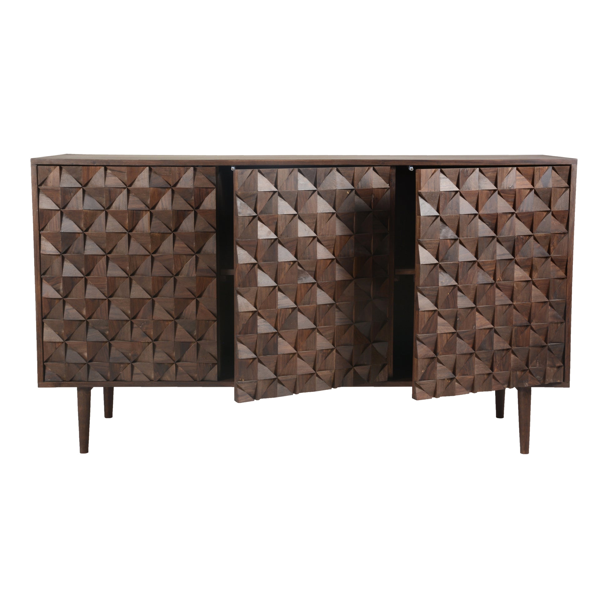 Pablo 3 Door Sideboard Dark Brown - Central Designs