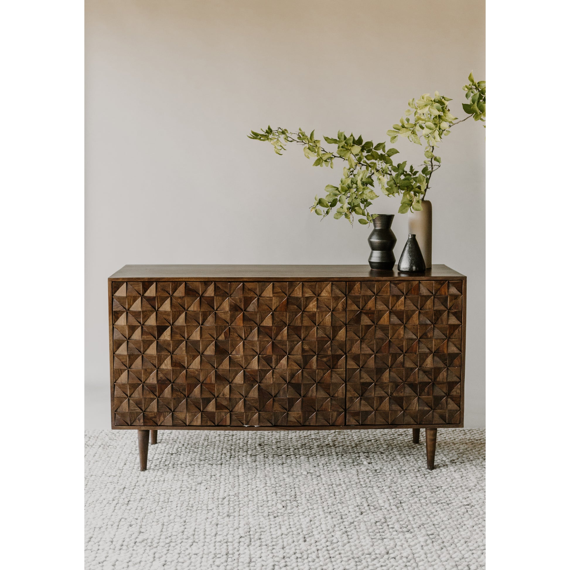 Pablo 3 Door Sideboard Dark Brown - Central Designs