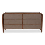 Rye 6 Drawer Dresser Warm Brown - Central Designs