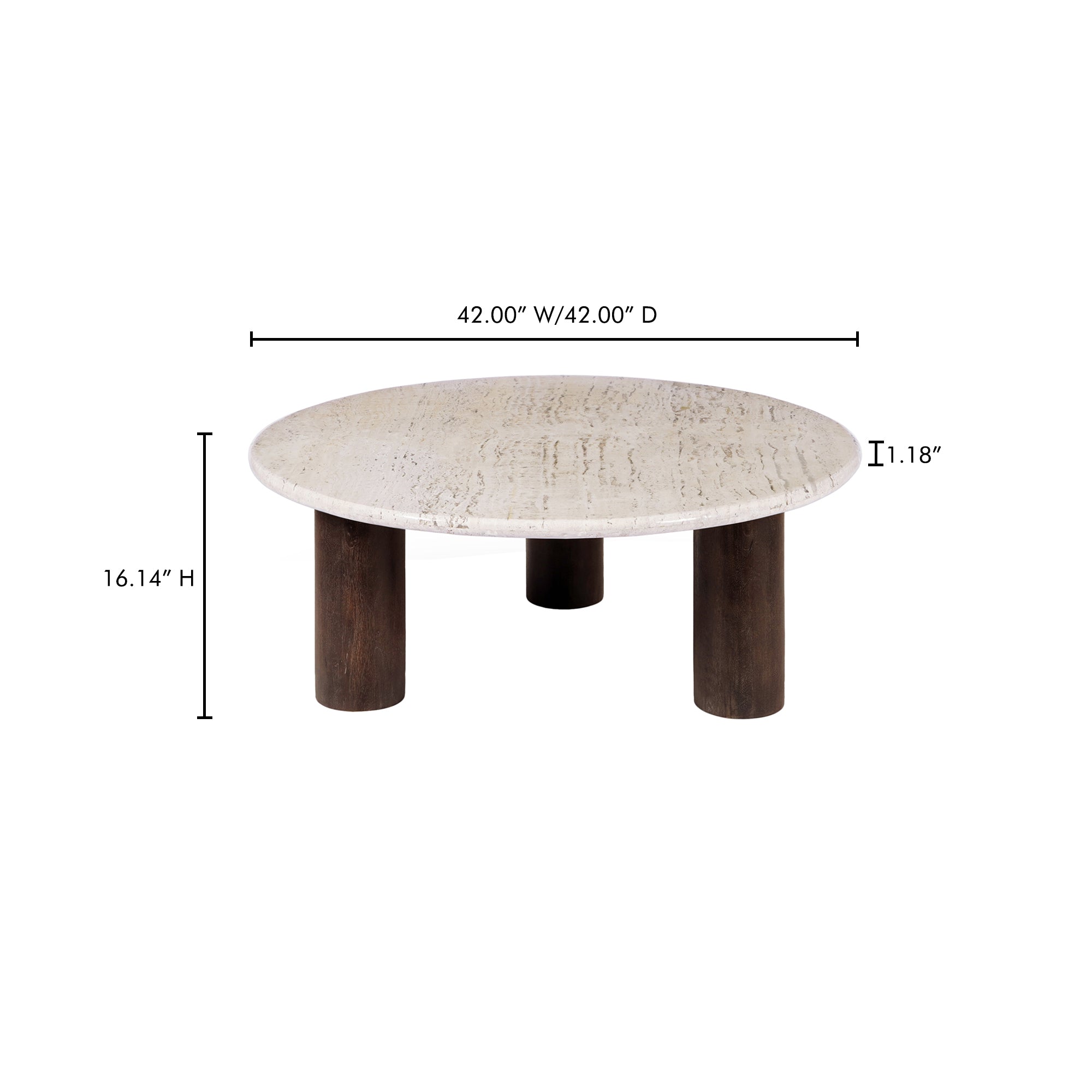 Landon Coffee Table Beige Travertine - Central Designs
