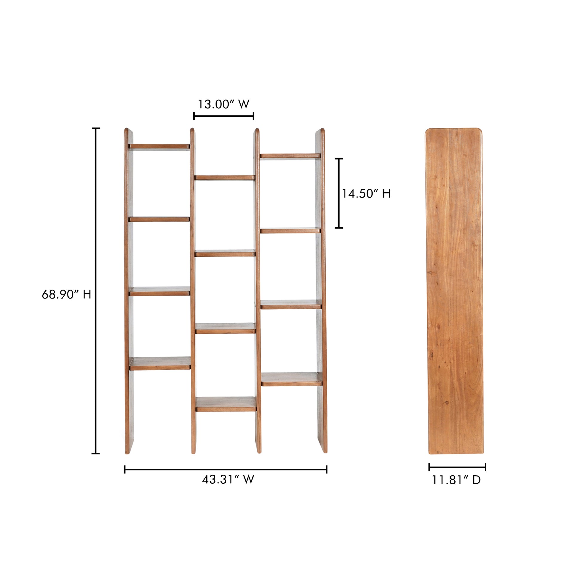 Orson Bookcase Brown - Central Designs