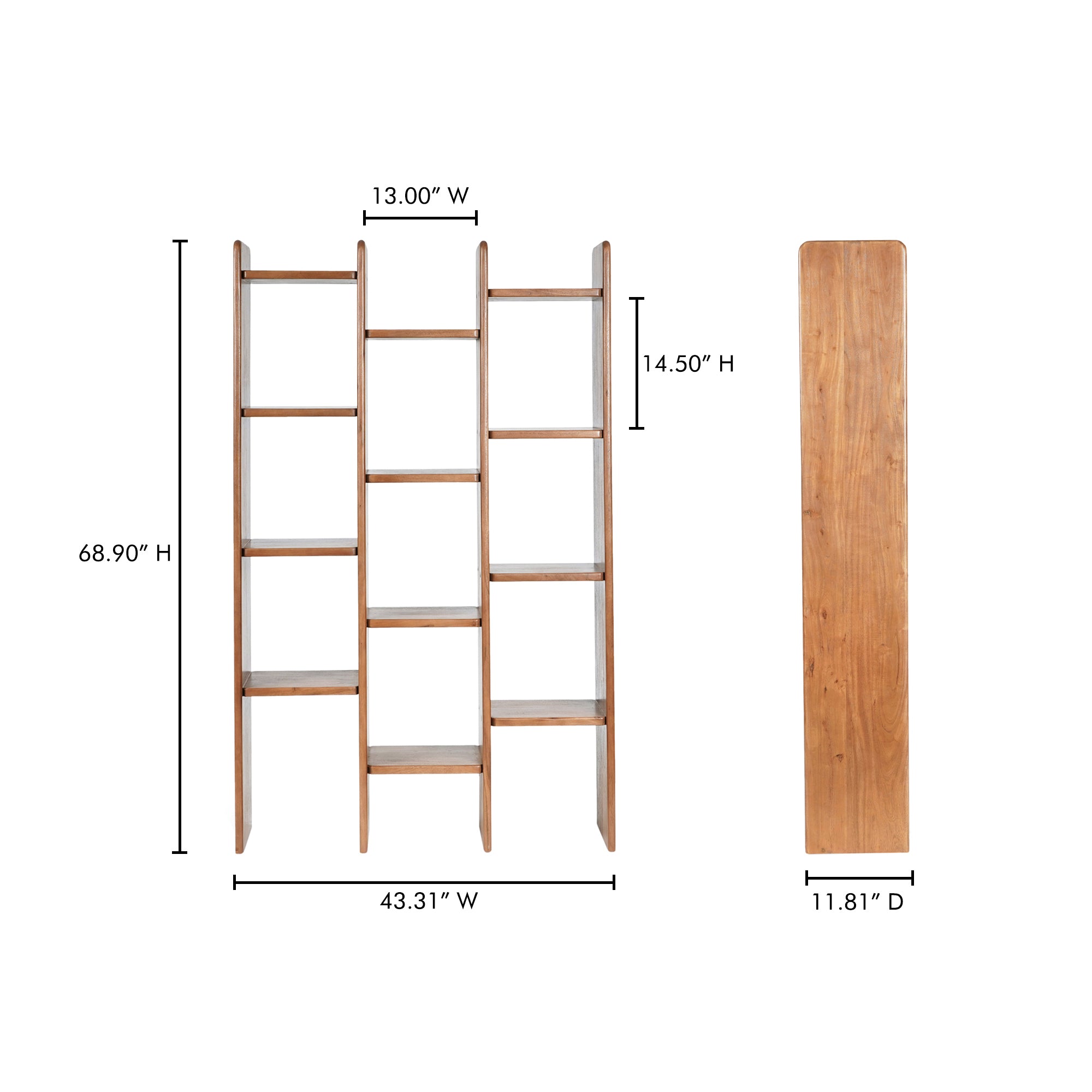 Orson Bookcase Brown - Central Designs