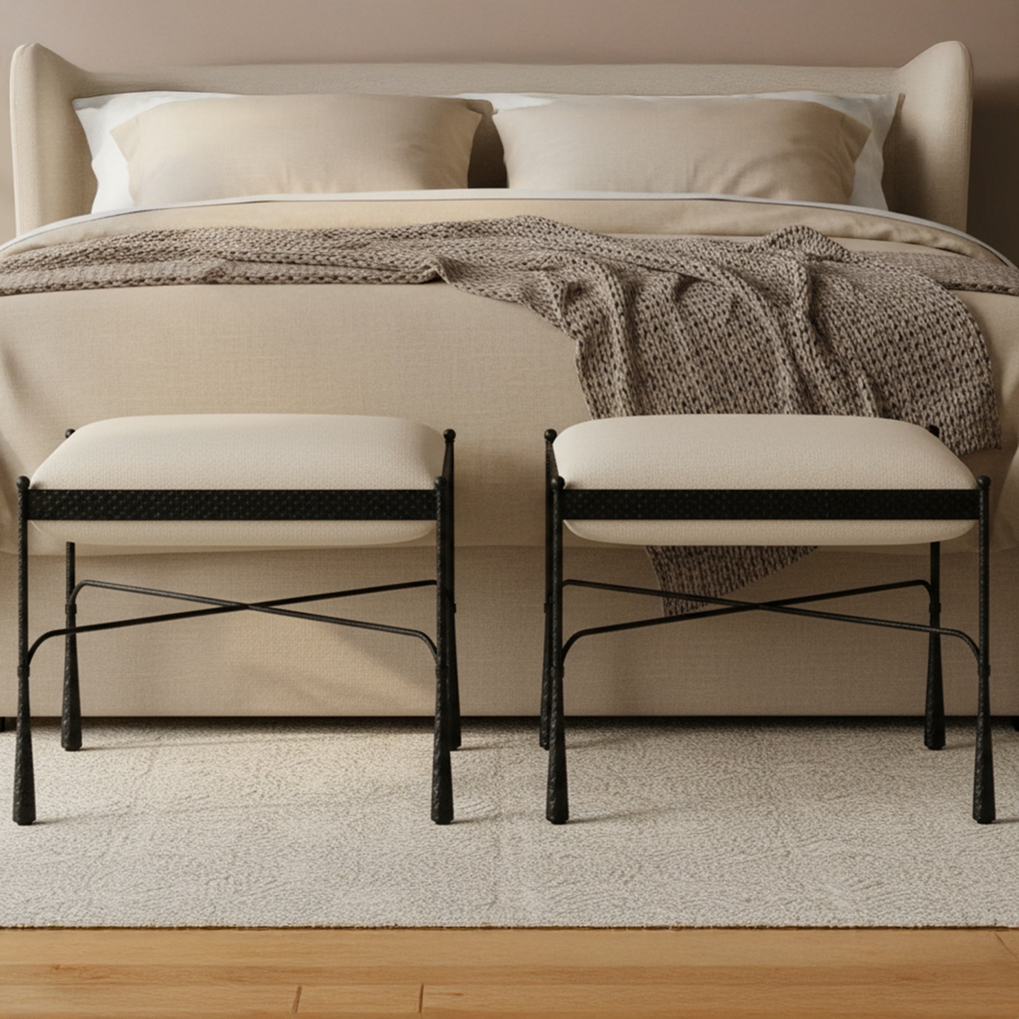 Agne Stool Cream - Central Designs