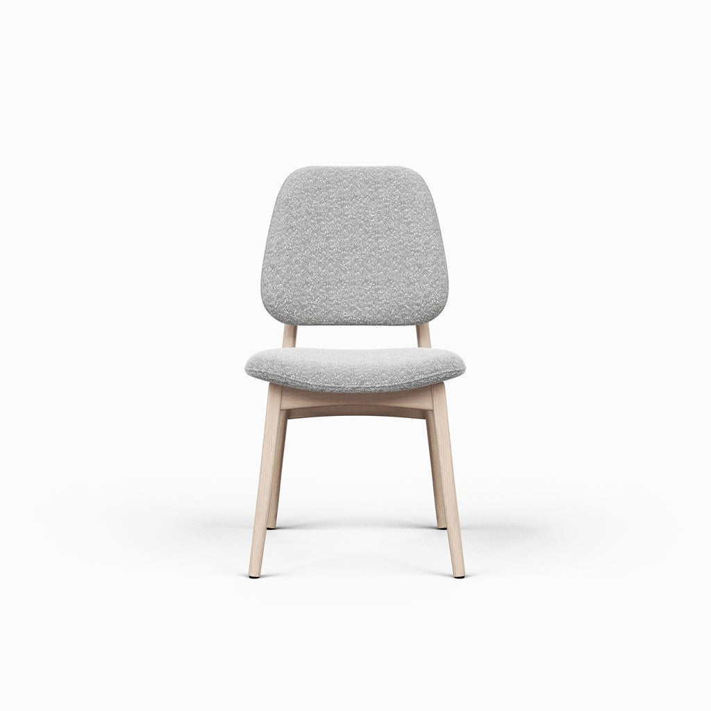 Modern Brazilian - Ariel - Side Chair - Bouclé Crafted Glaze Upholstery - Nevoa Frame