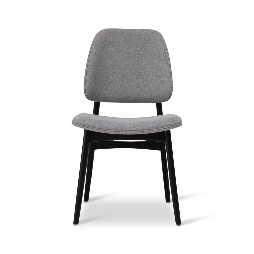 Modern Brazilian - Ariel - Side Chair - Essence Grey Upholstery - Ebano Frame