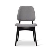 Modern Brazilian - Ariel - Side Chair - Essence Grey Upholstery - Ebano Frame